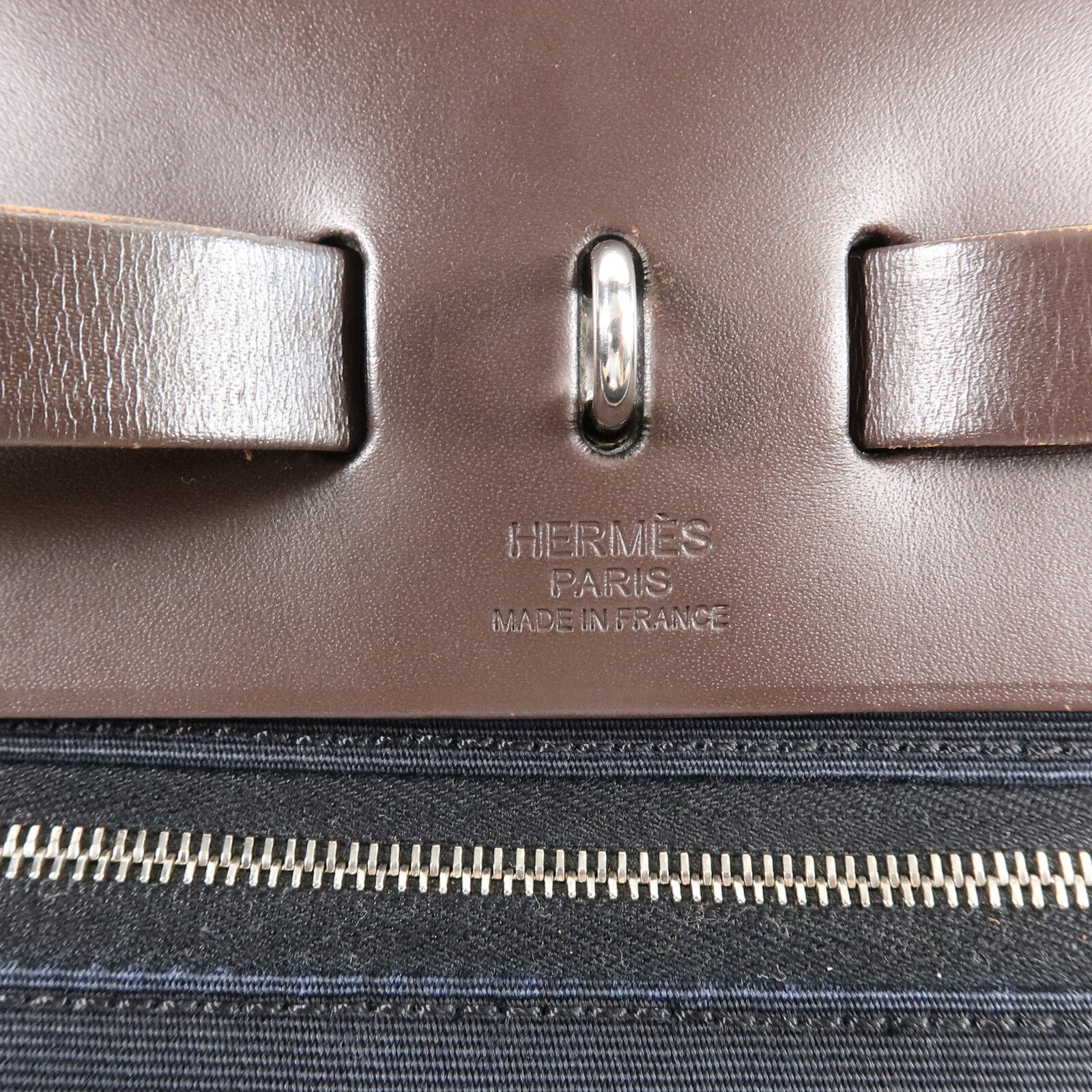 HERMES 帆布Herbag PM手挽肩背兩用袋Noir