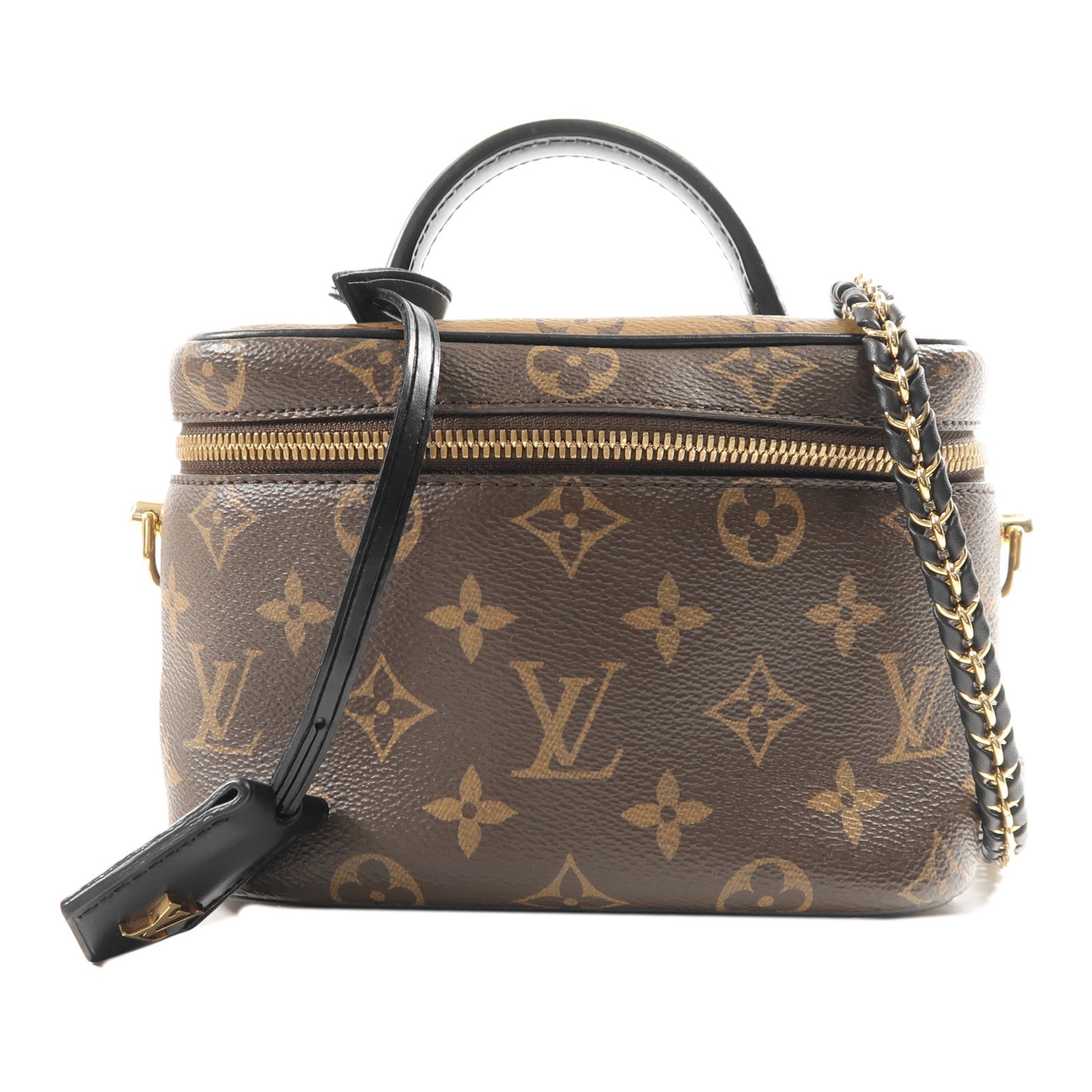 LOUIS VUITTON Monogram Reverse Vanity PM金扣手挽肩背兩用袋