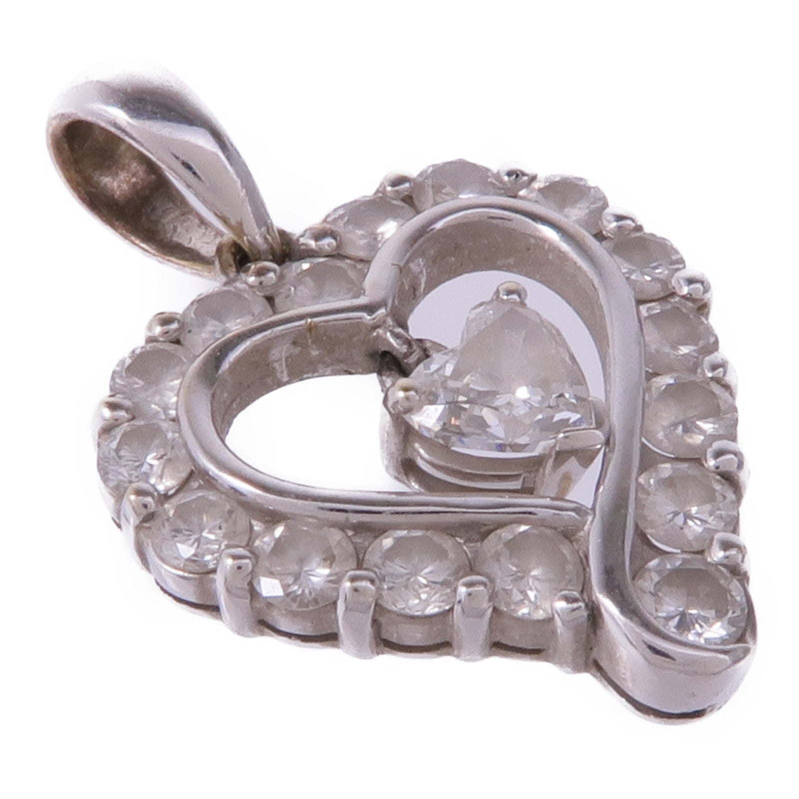 JEWELRY 【激減優惠】18K白金Diamond Pendant Top鑽石吊墜