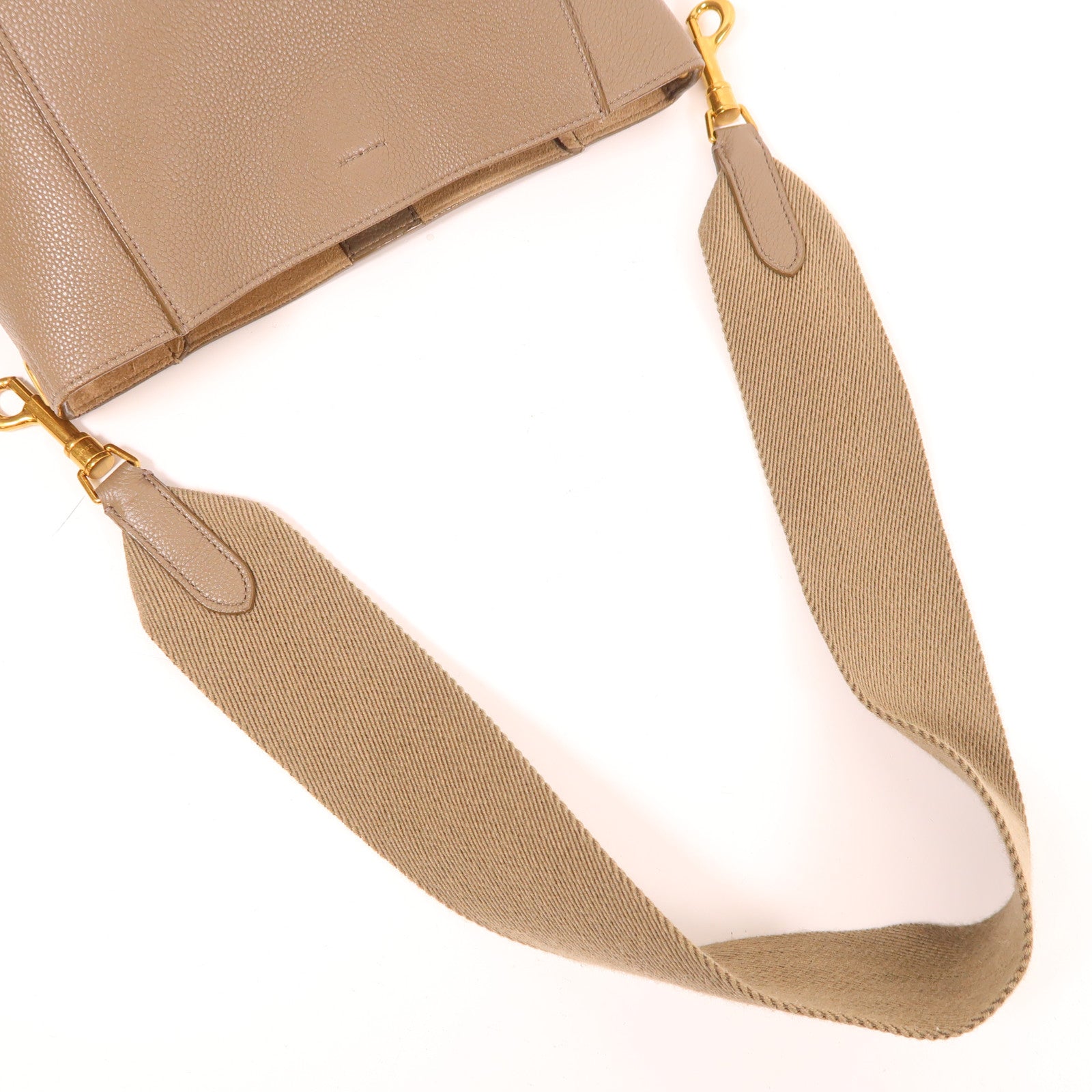 CELINE 牛皮皮革Sangle Bucket Bag金扣肩背袋