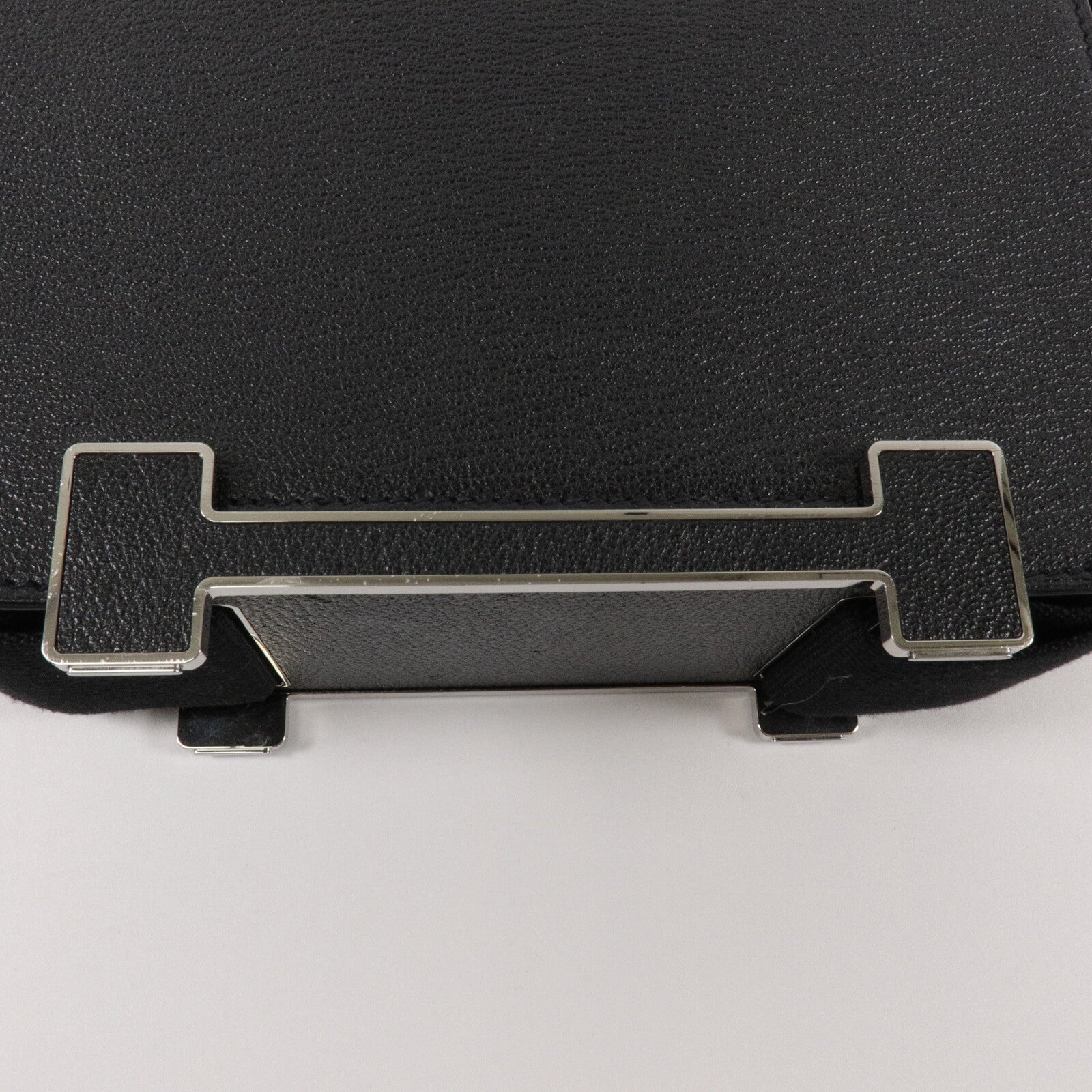 HERMES Chevre皮革Geta肩背袋Noir