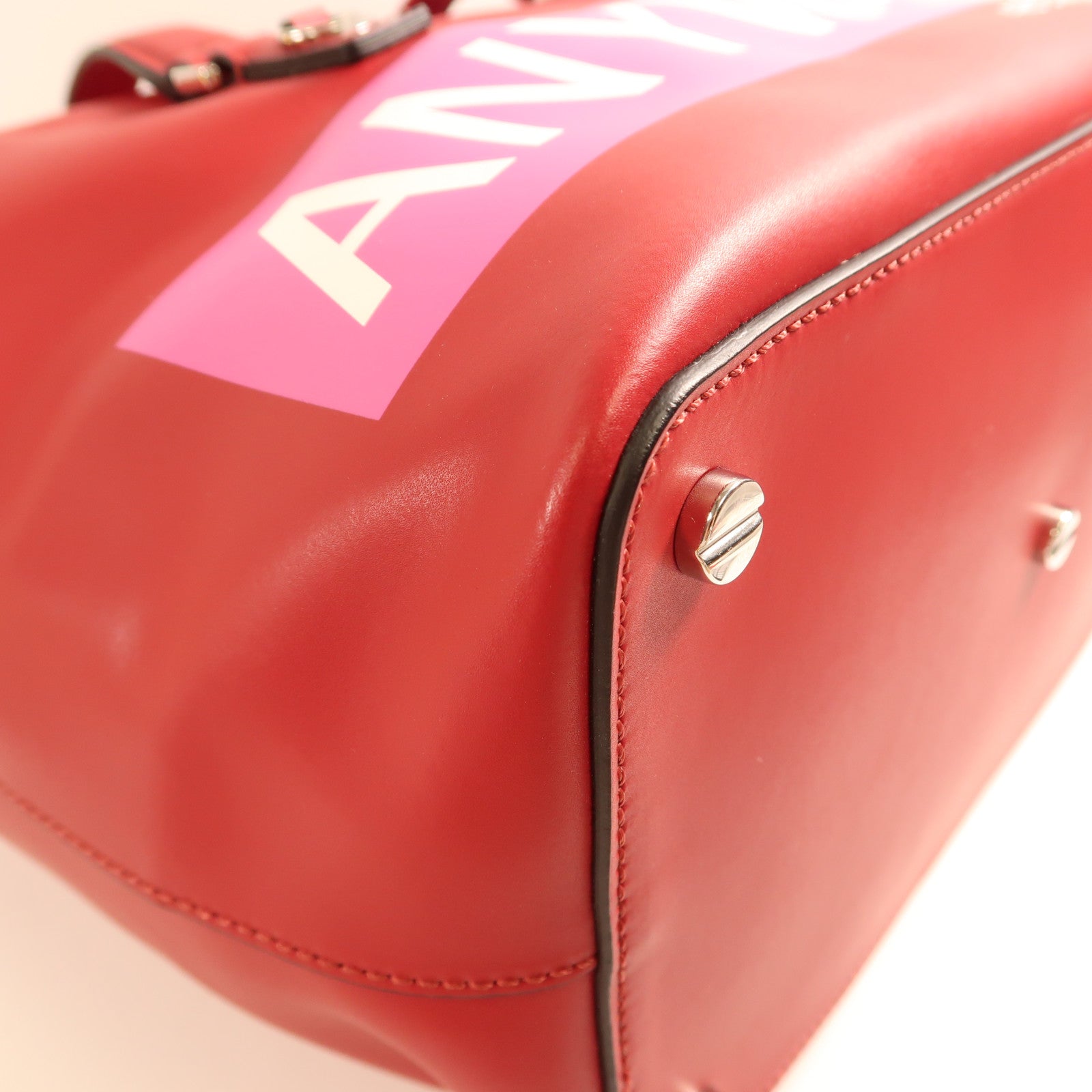 Valentino 牛皮皮革Shoulder Bag銀扣手挽肩背兩用袋