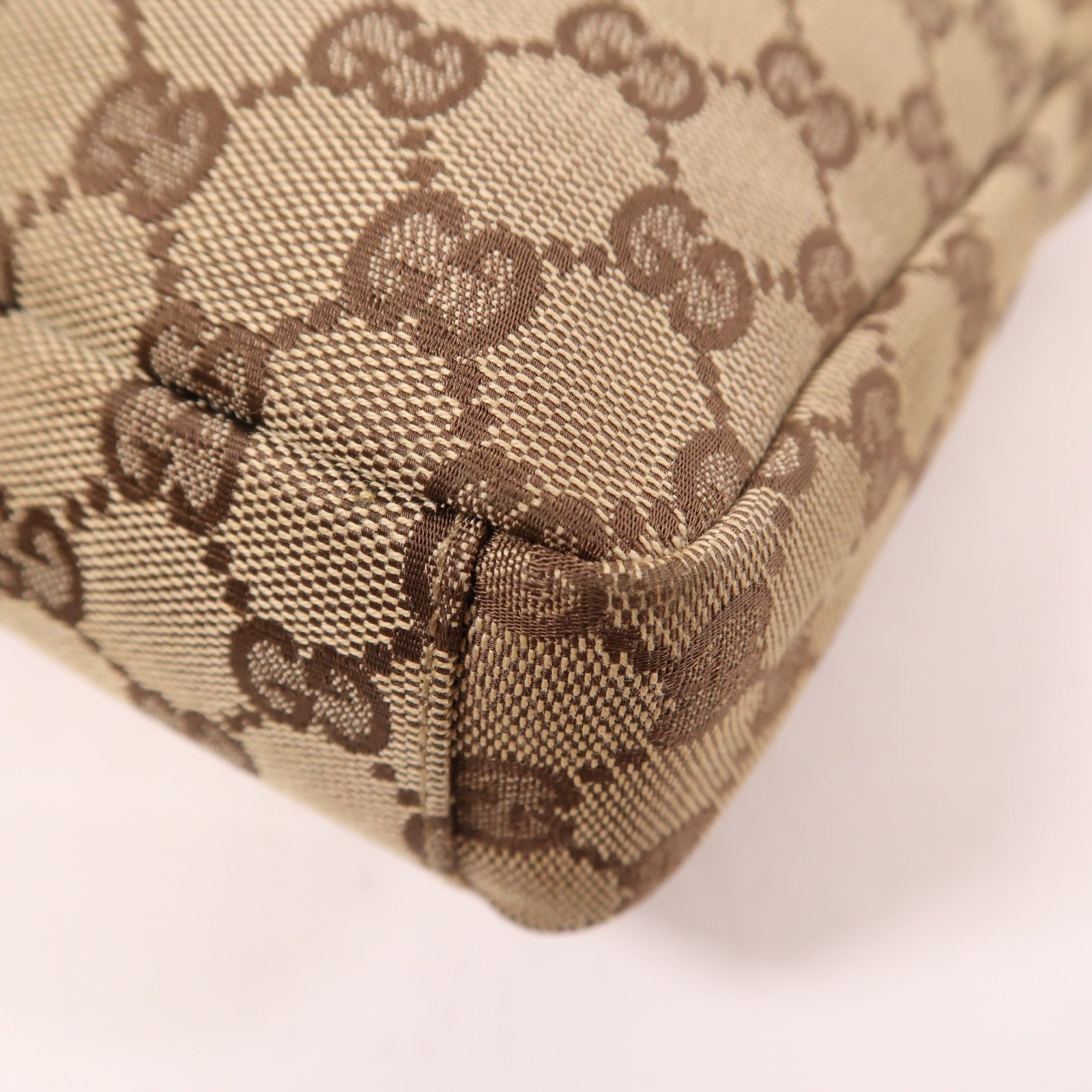 GUCCI 帆布Shoulder Bag銀扣手挽袋