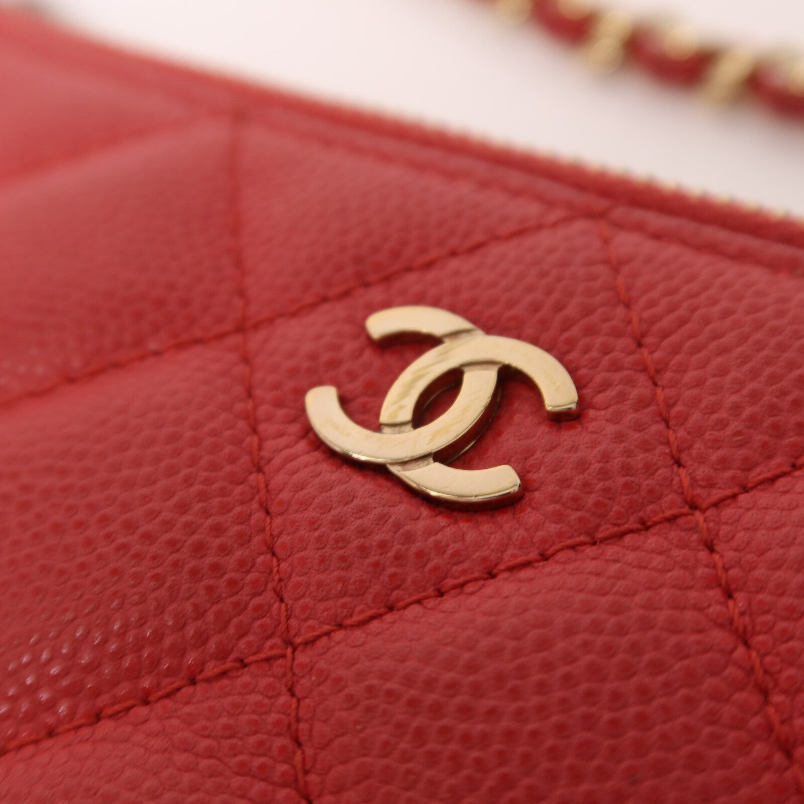 CHANEL 牛皮皮革Chain Shoulder鏈帶肩背袋