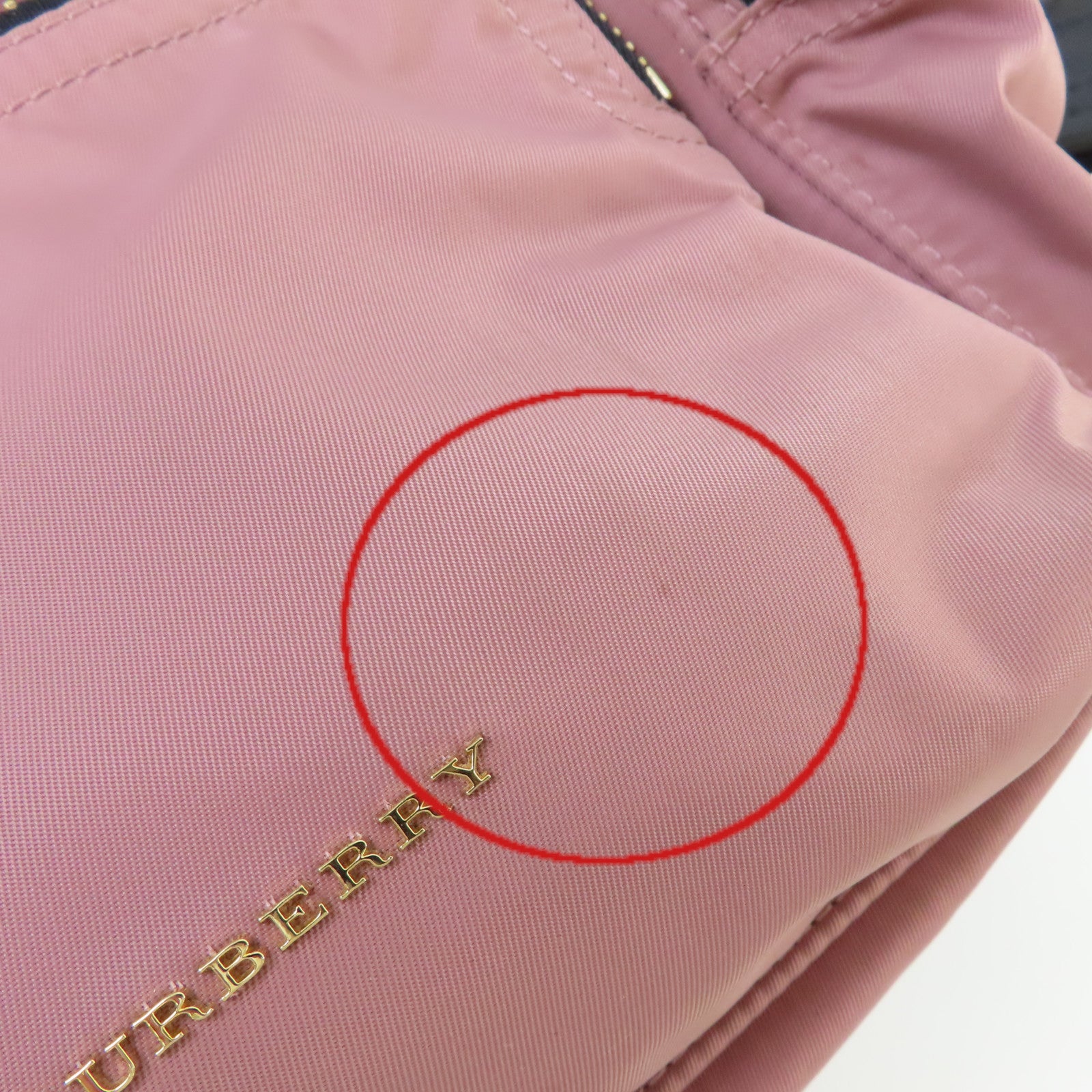 BURBERRY 尼龍Backpack金扣背包粉紅色