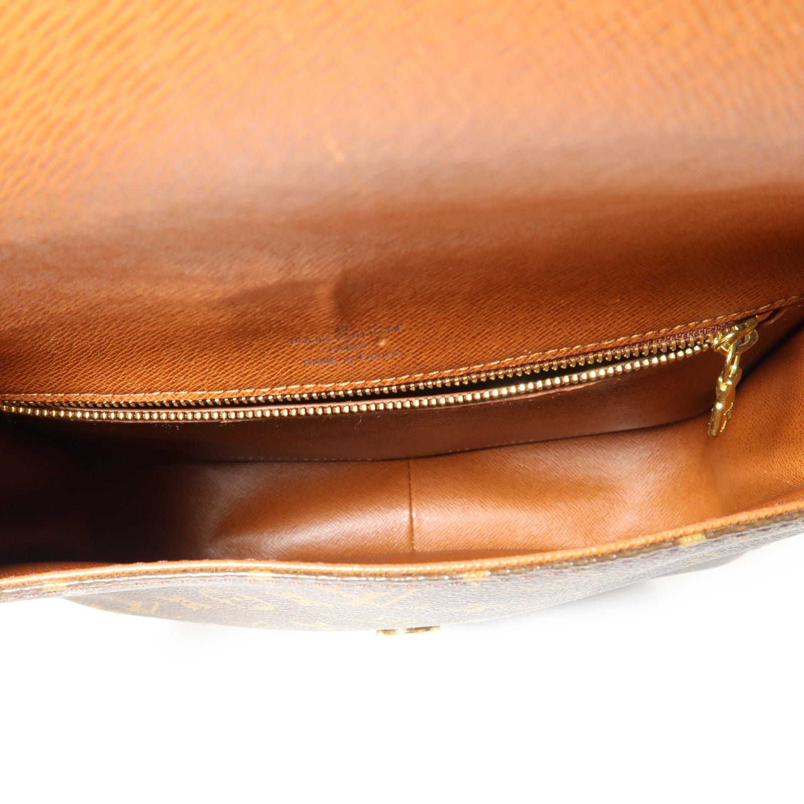 LOUIS VUITTON Monogram Saint Cloud GM金扣肩背袋啡色