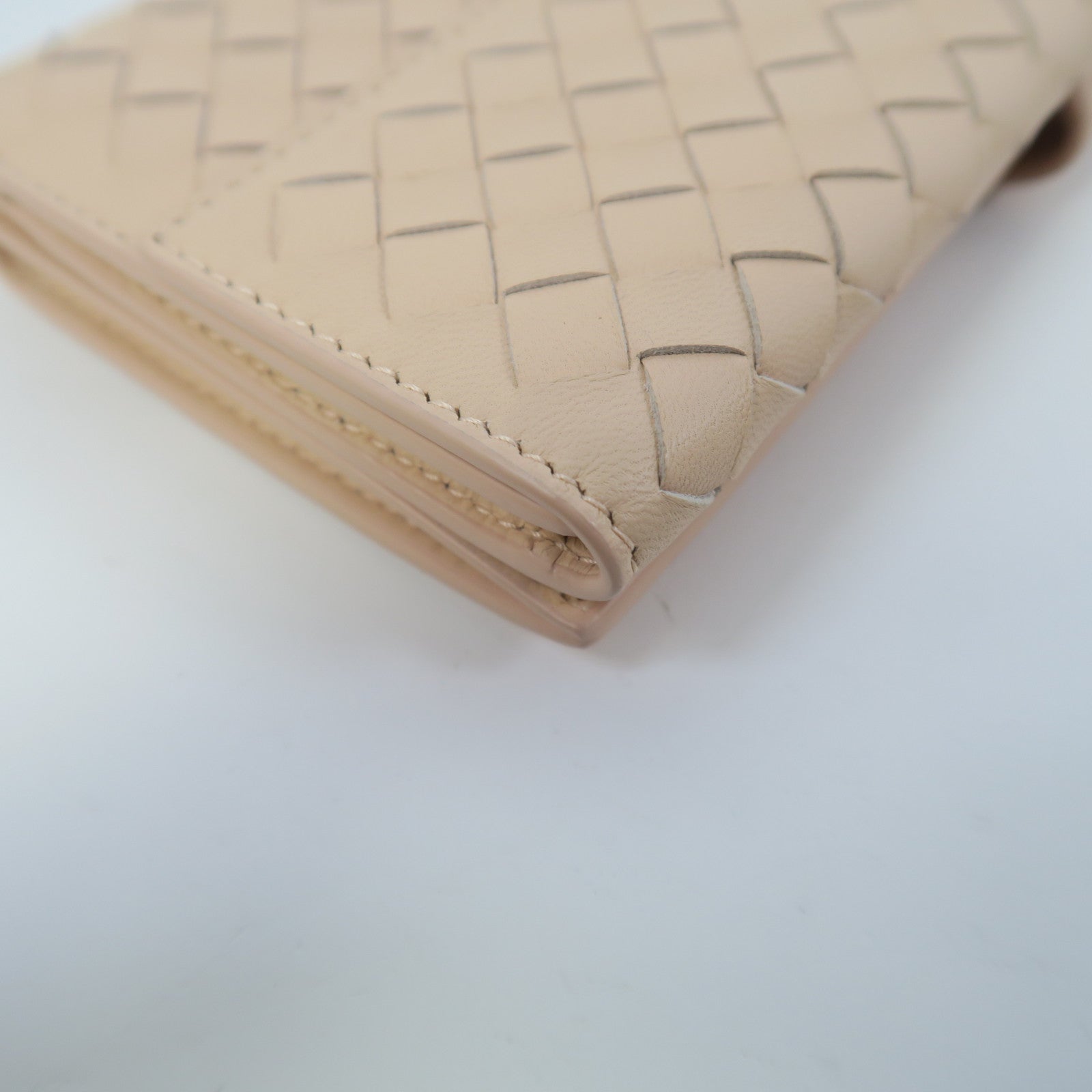 BOTTEGA VENETA **【激減優惠】織紋皮革Long Wallet長錢包粉紅色