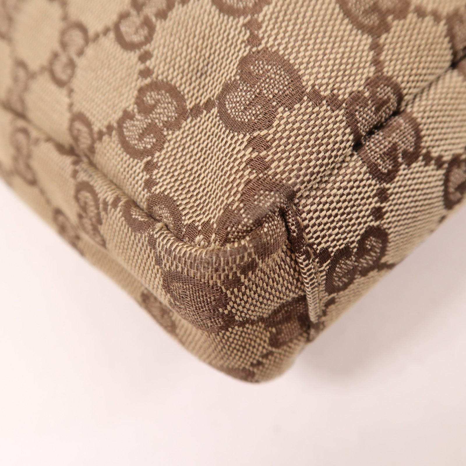 GUCCI 帆布Shoulder Bag銀扣手挽袋