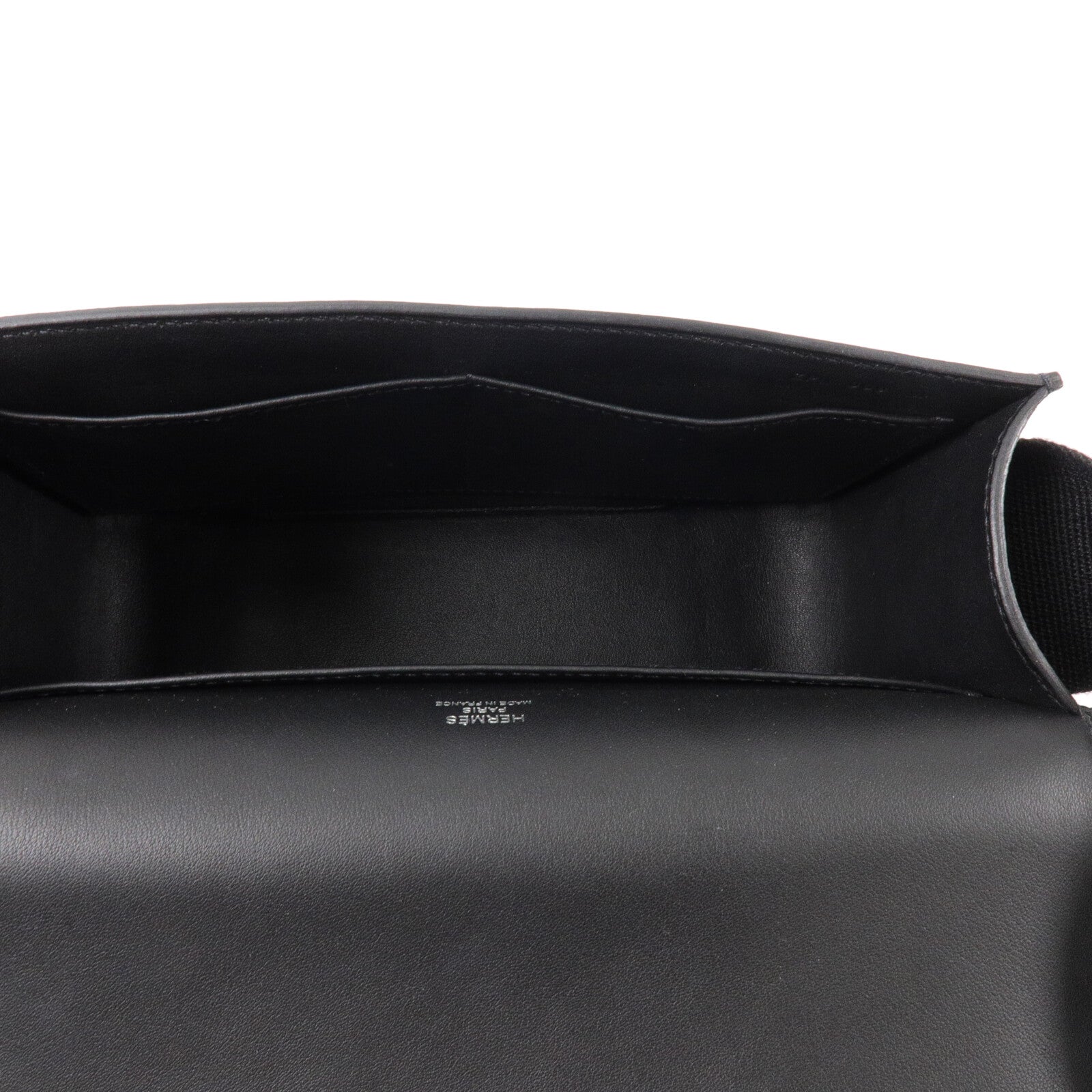 HERMES Chevre皮革Geta肩背袋Noir