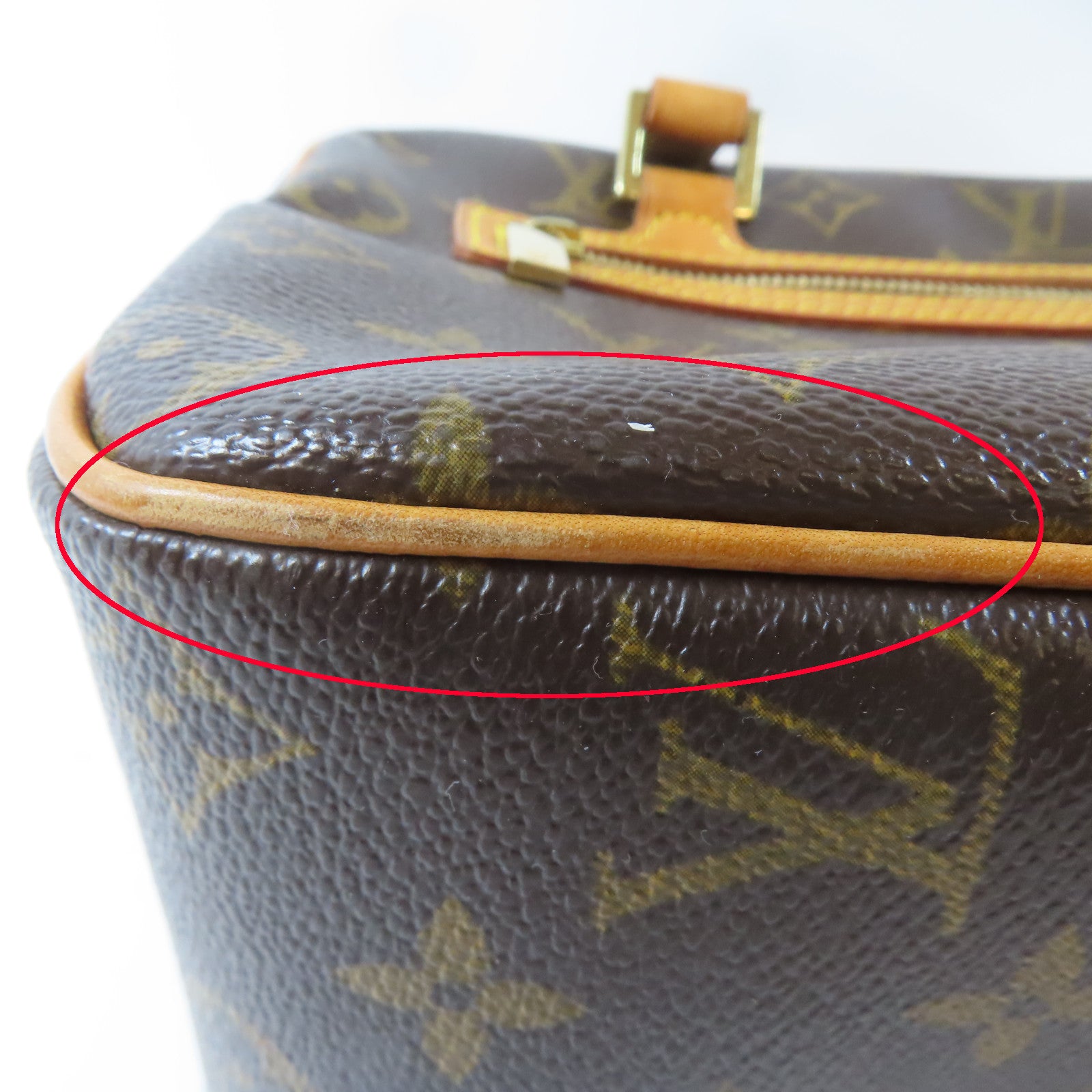 LOUIS VUITTON Monogram Cite MM金扣肩背袋啡色
