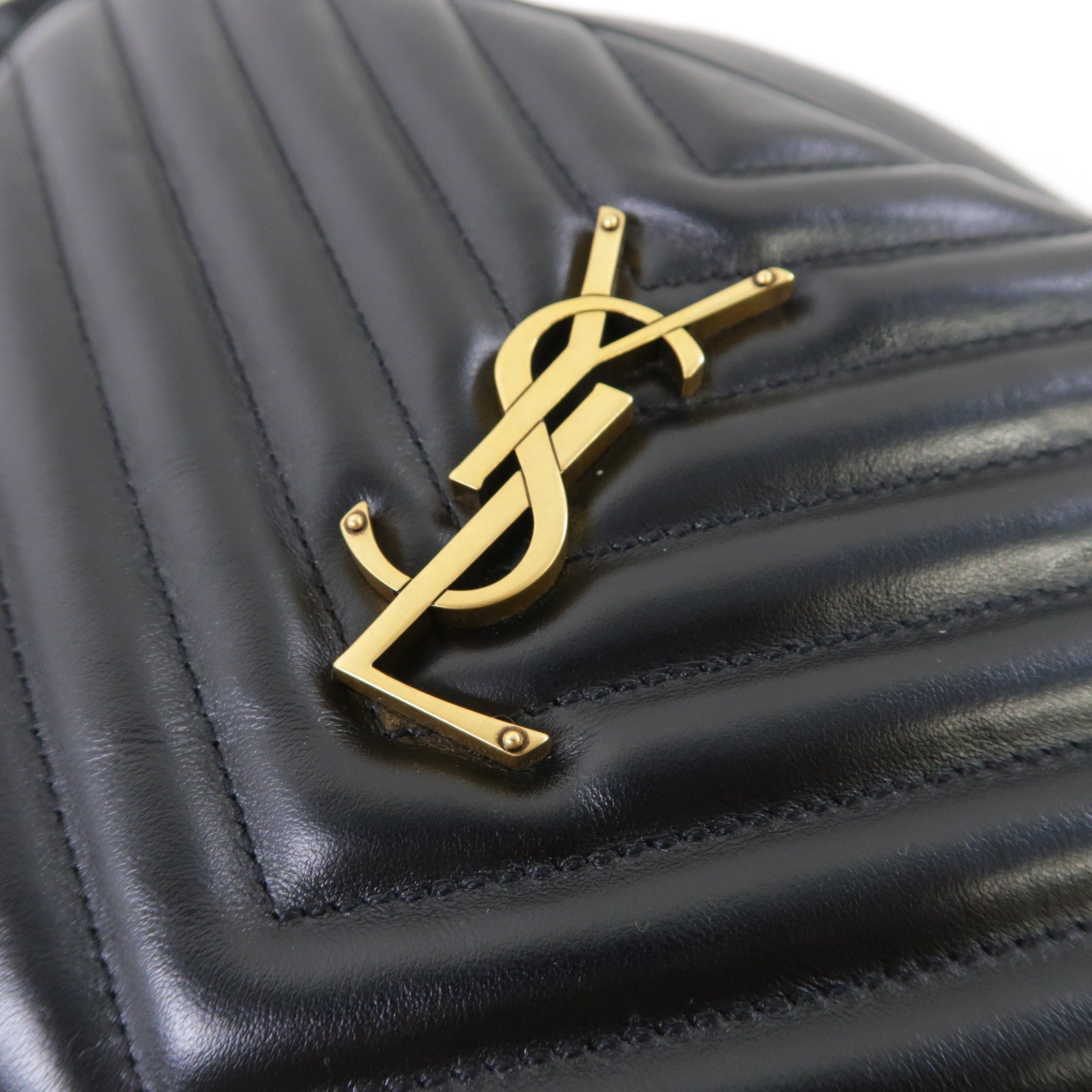 SAINT LAURENT 牛皮皮革Shoulder Bag金扣肩背袋黑色