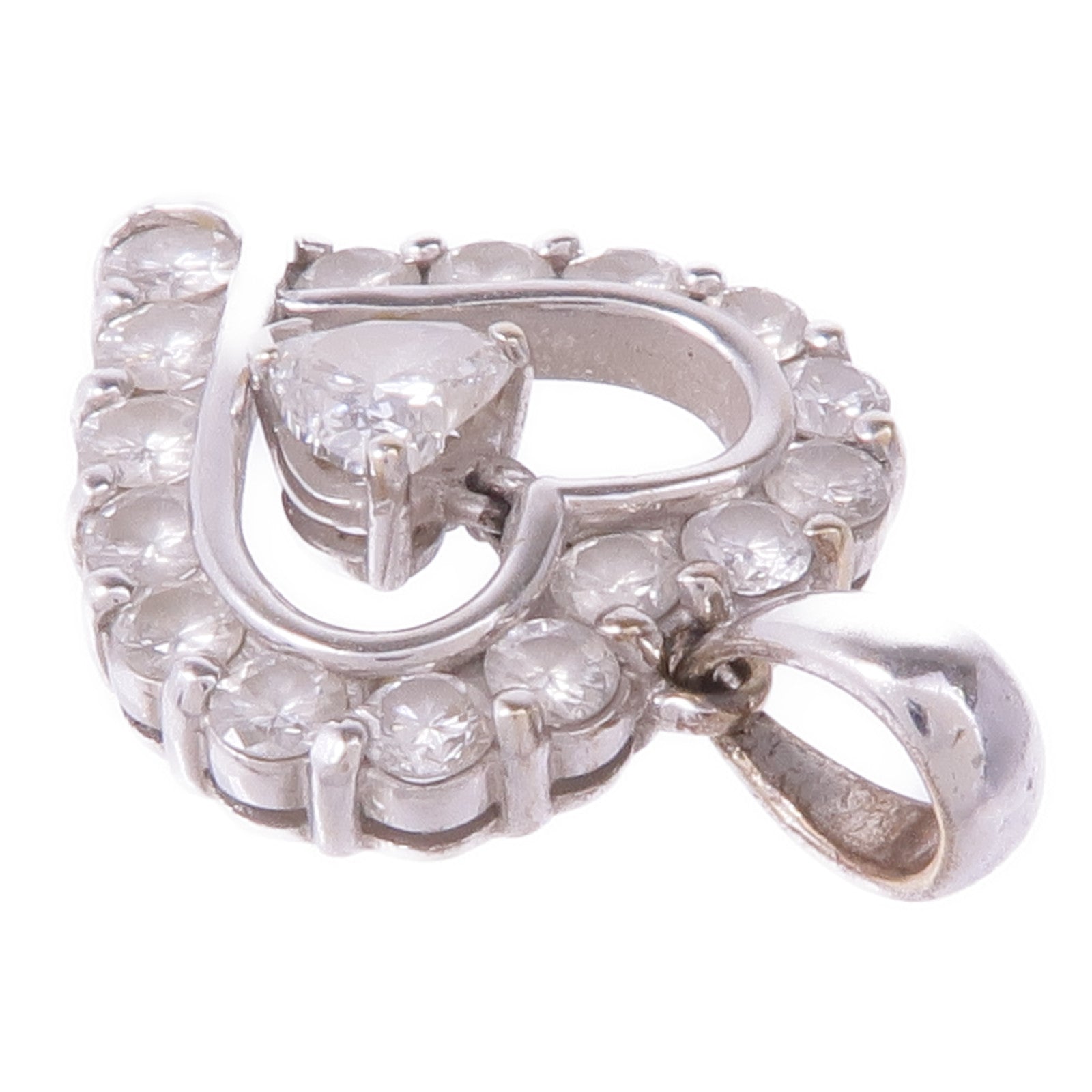 JEWELRY 18K白金Diamond Pendant Top鑽石吊墜