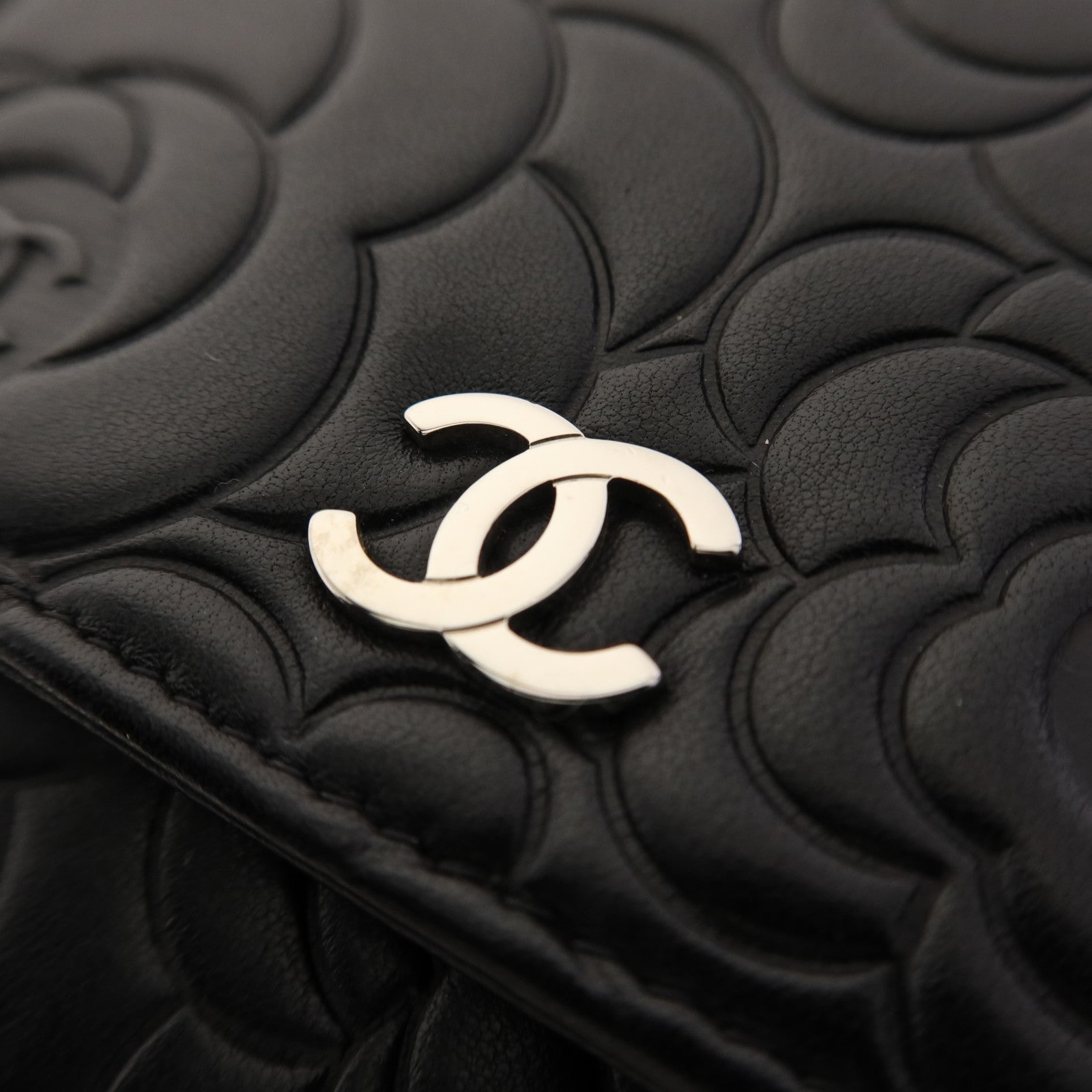 CHANEL 羊皮皮革WOC Wallet On Chain銀扣鏈帶肩背袋