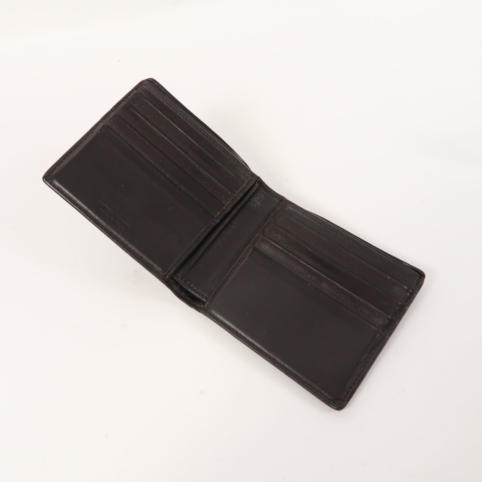 BOTTEGA VENETA 【激減優惠】織紋羊皮皮革Wallet錢包啡色