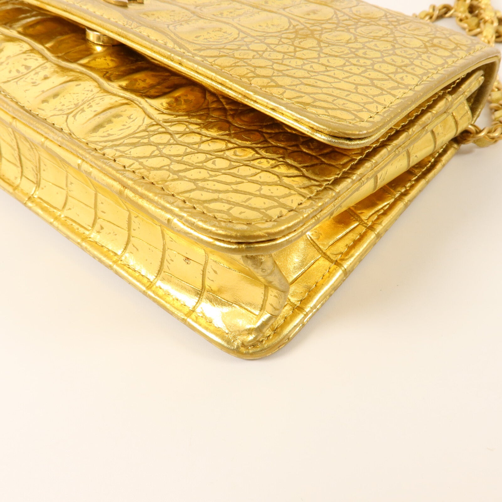 CHANEL 牛皮皮革Wallet On Chain鏈帶肩背袋