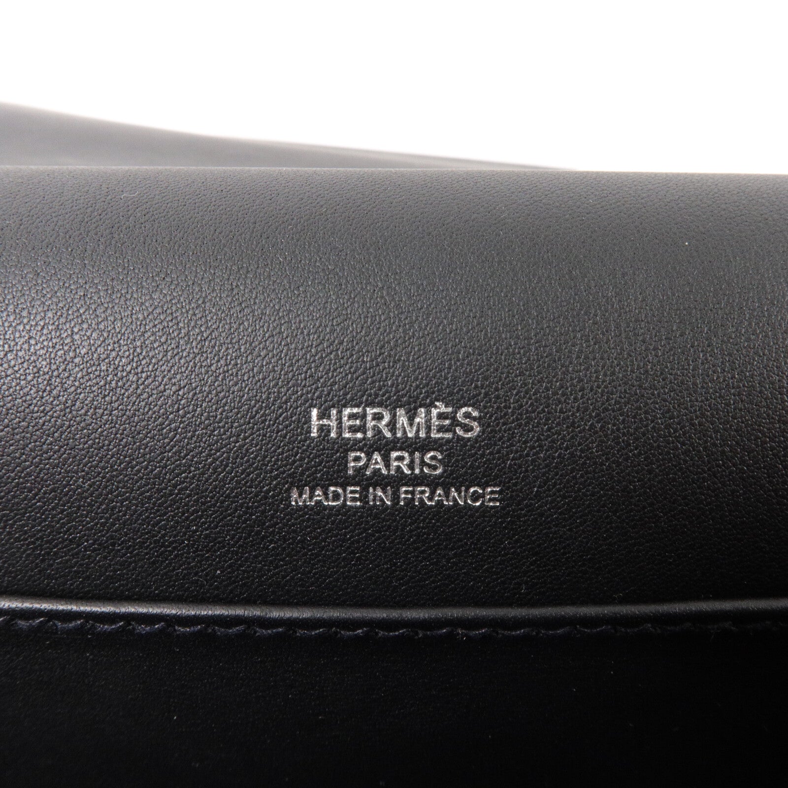 HERMES Chevre皮革Geta肩背袋Noir