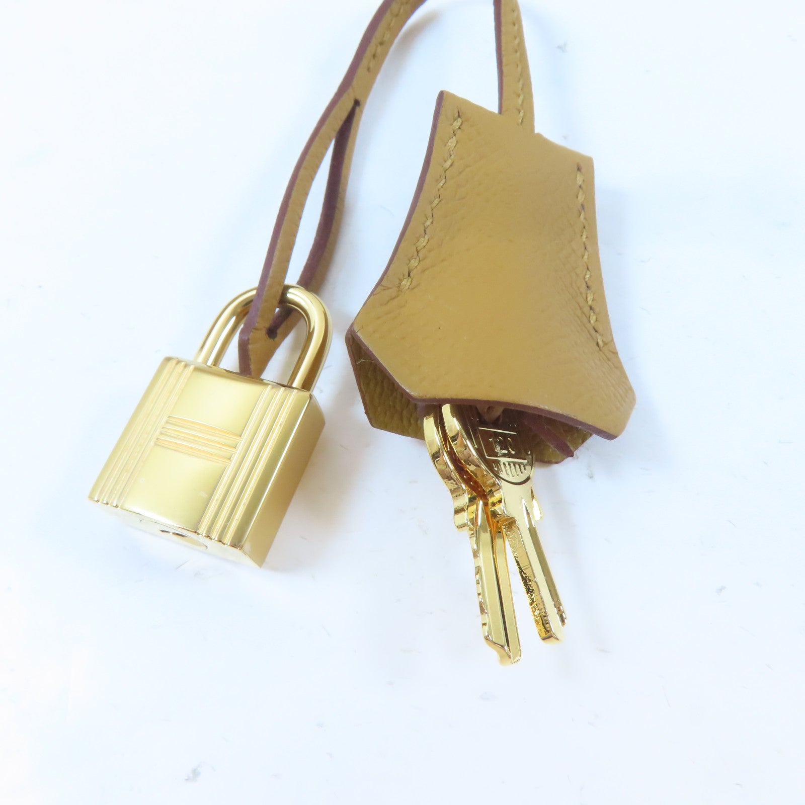 HERMES Epsom皮革Kelly 25金扣手挽肩背兩用袋Sesame/啡色