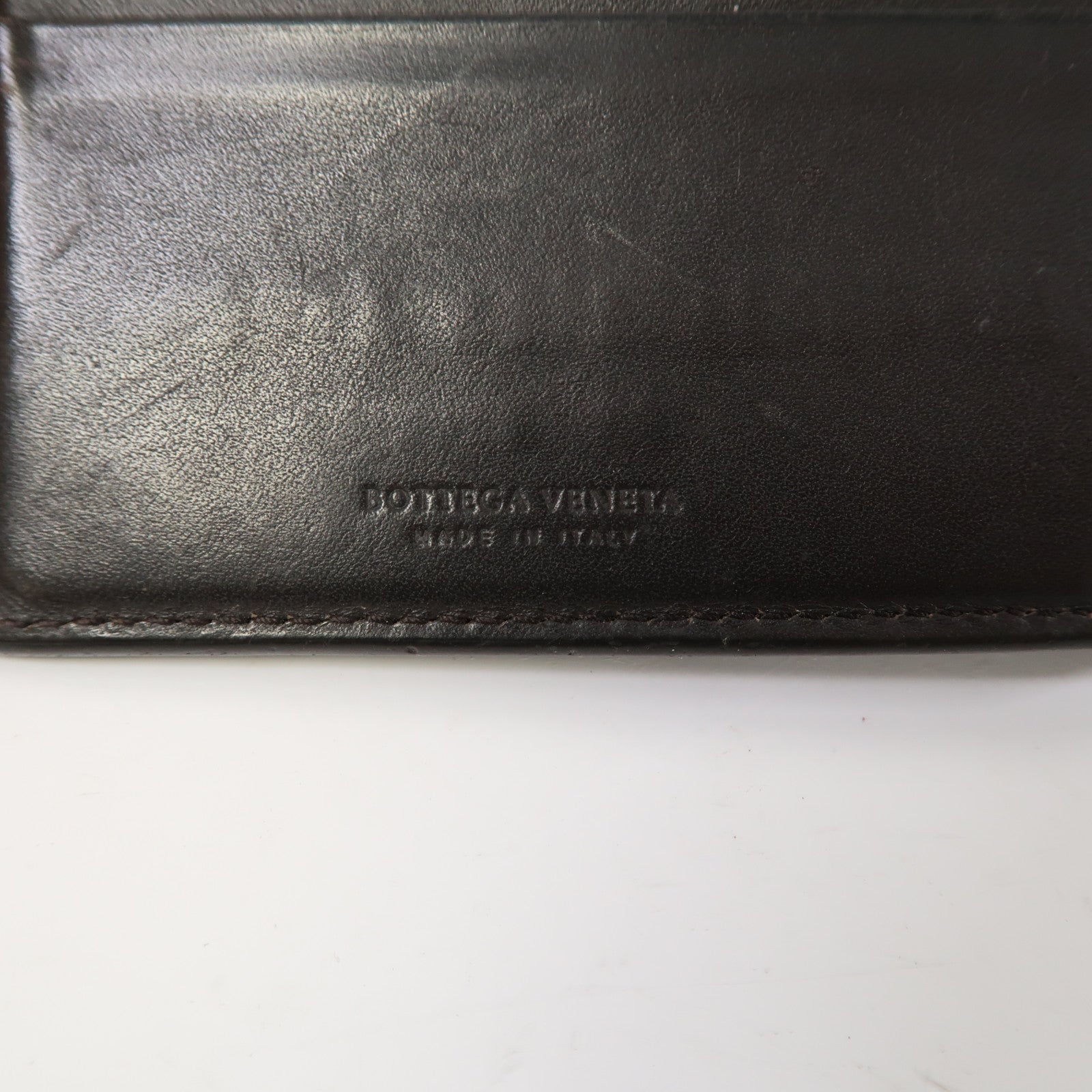 BOTTEGA VENETA 【激減優惠】織紋羊皮皮革Wallet錢包啡色