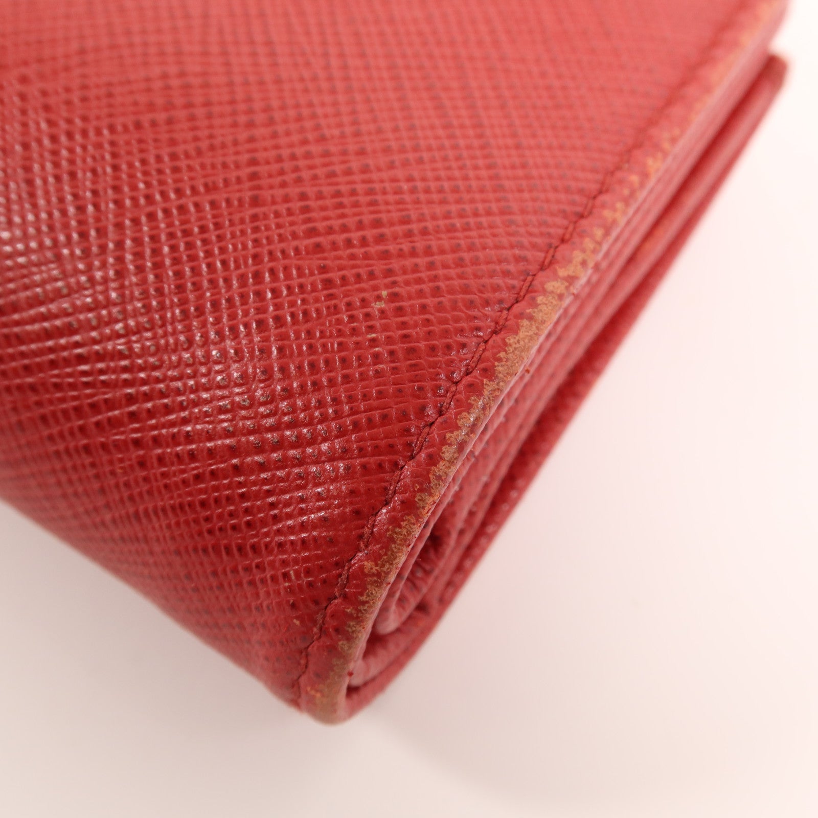 PRADA Saffiano皮革Wallet金扣錢包