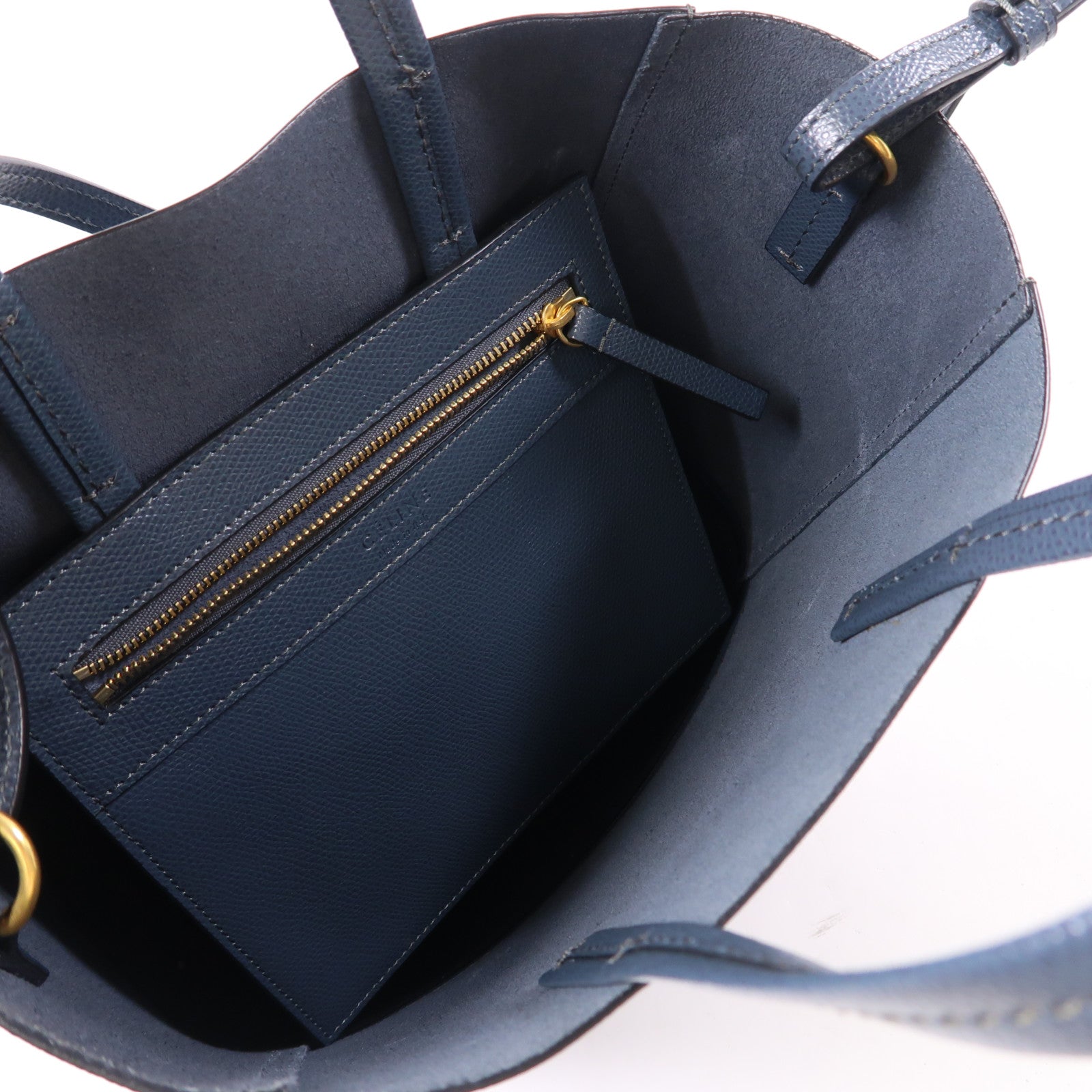 CELINE 牛皮皮革Cabas Vertical金扣手挽肩背兩用袋