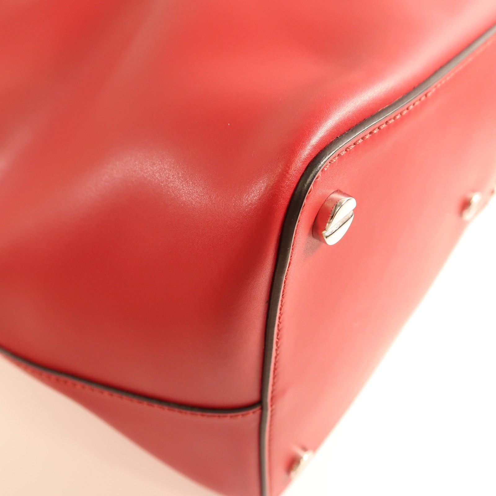 Valentino 牛皮皮革Shoulder Bag銀扣手挽肩背兩用袋