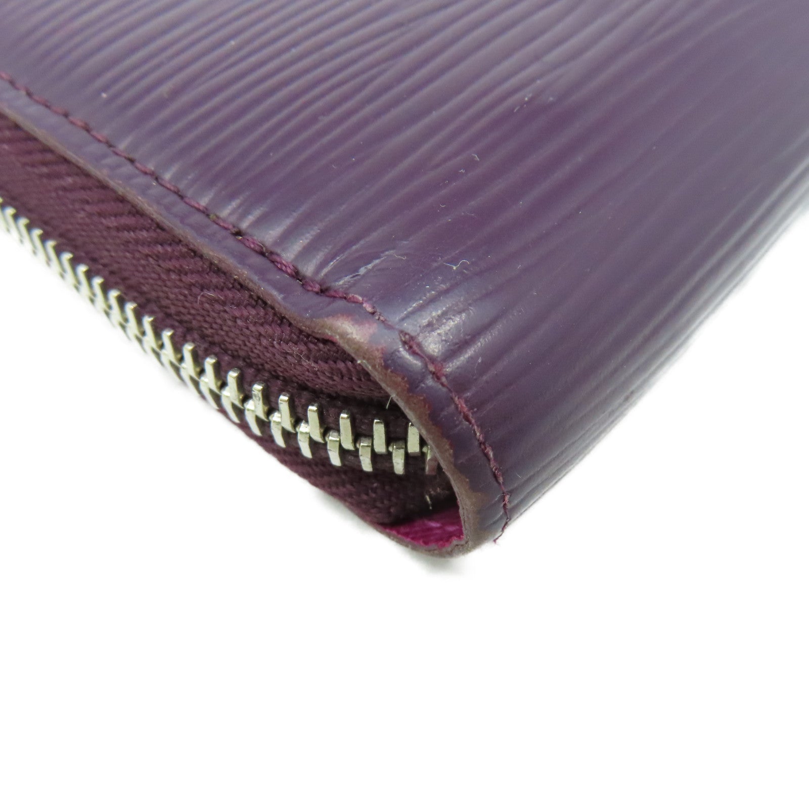 LOUIS VUITTON 【激減優惠】Epi Round Zipper Long Wallet銀扣拉鏈長錢包紫色