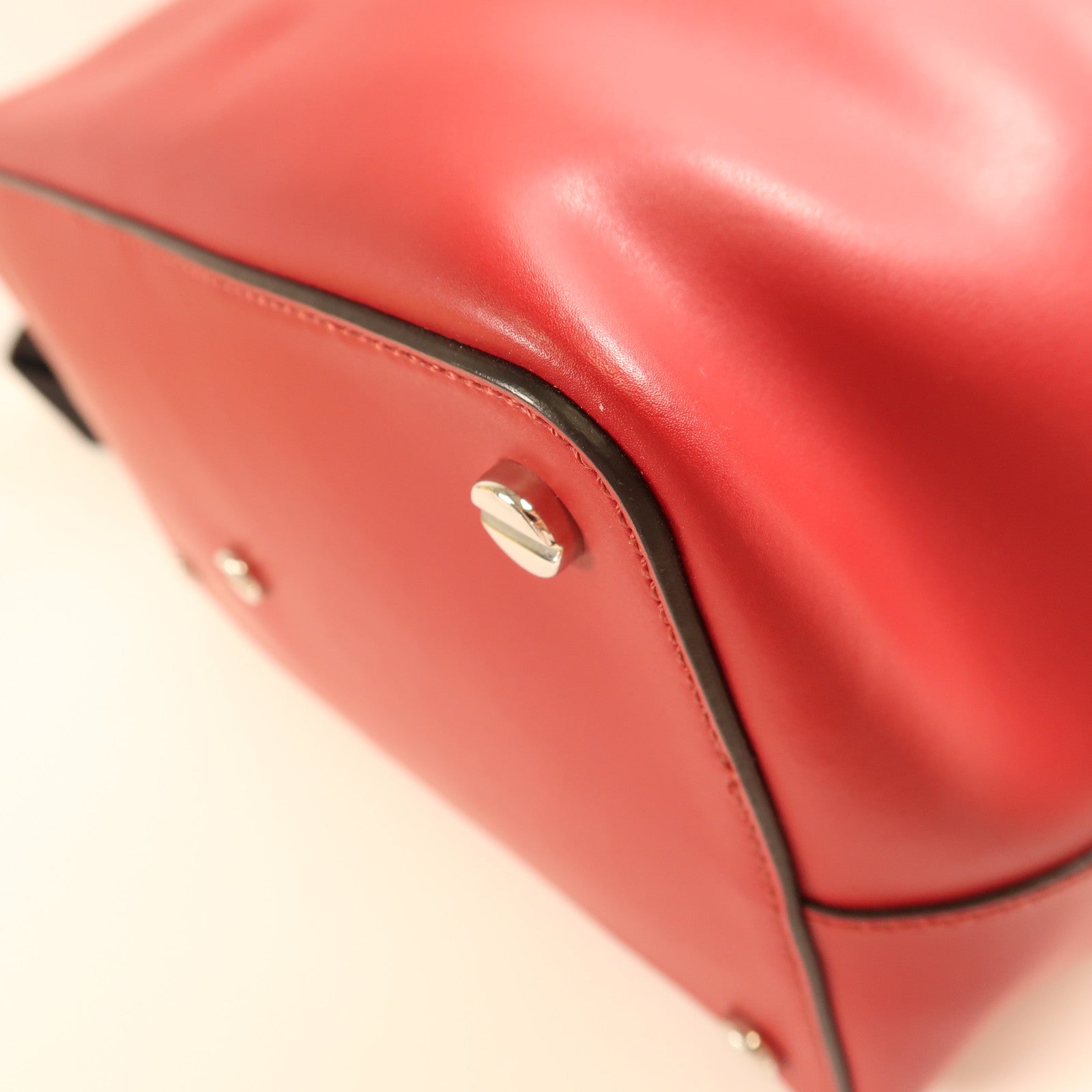 Valentino 【激減優惠】牛皮皮革Shoulder Bag銀扣手挽肩背兩用袋