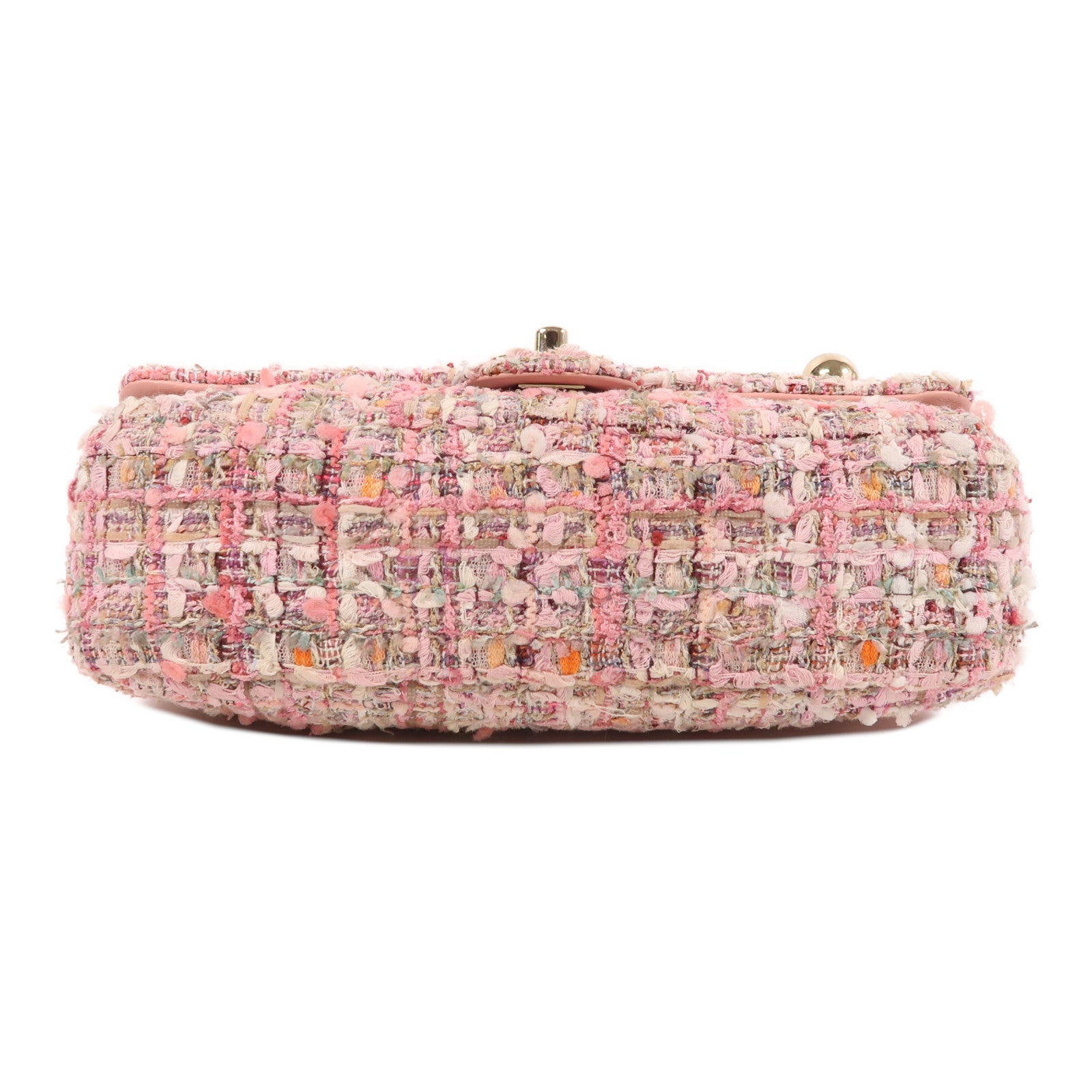 CHANEL Tweed Pearl Shoulder Bag金扣手挽肩背兩用袋