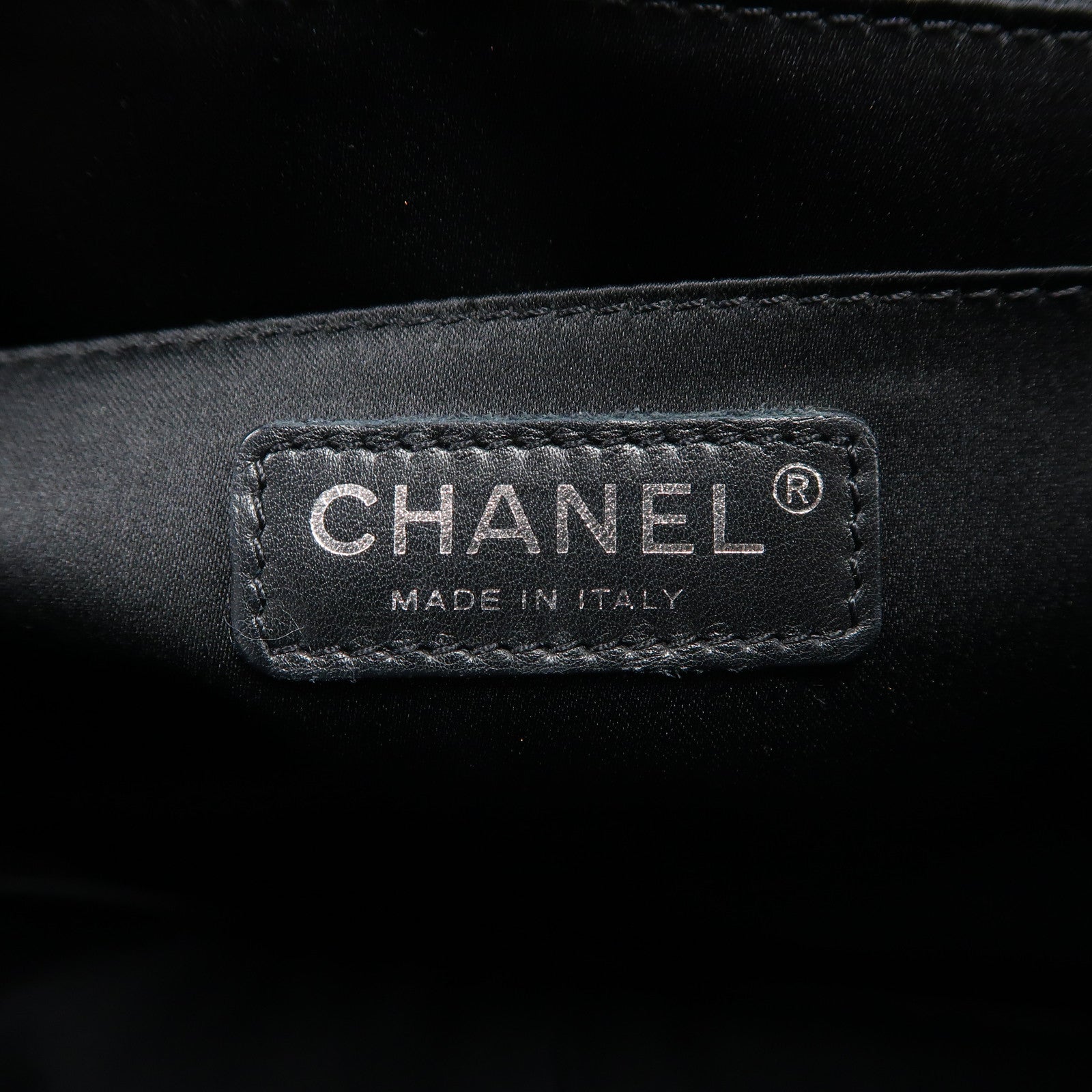 CHANEL 【激減優惠】菱格棉布Chain Shoulder銀扣鏈帶肩背袋黑色