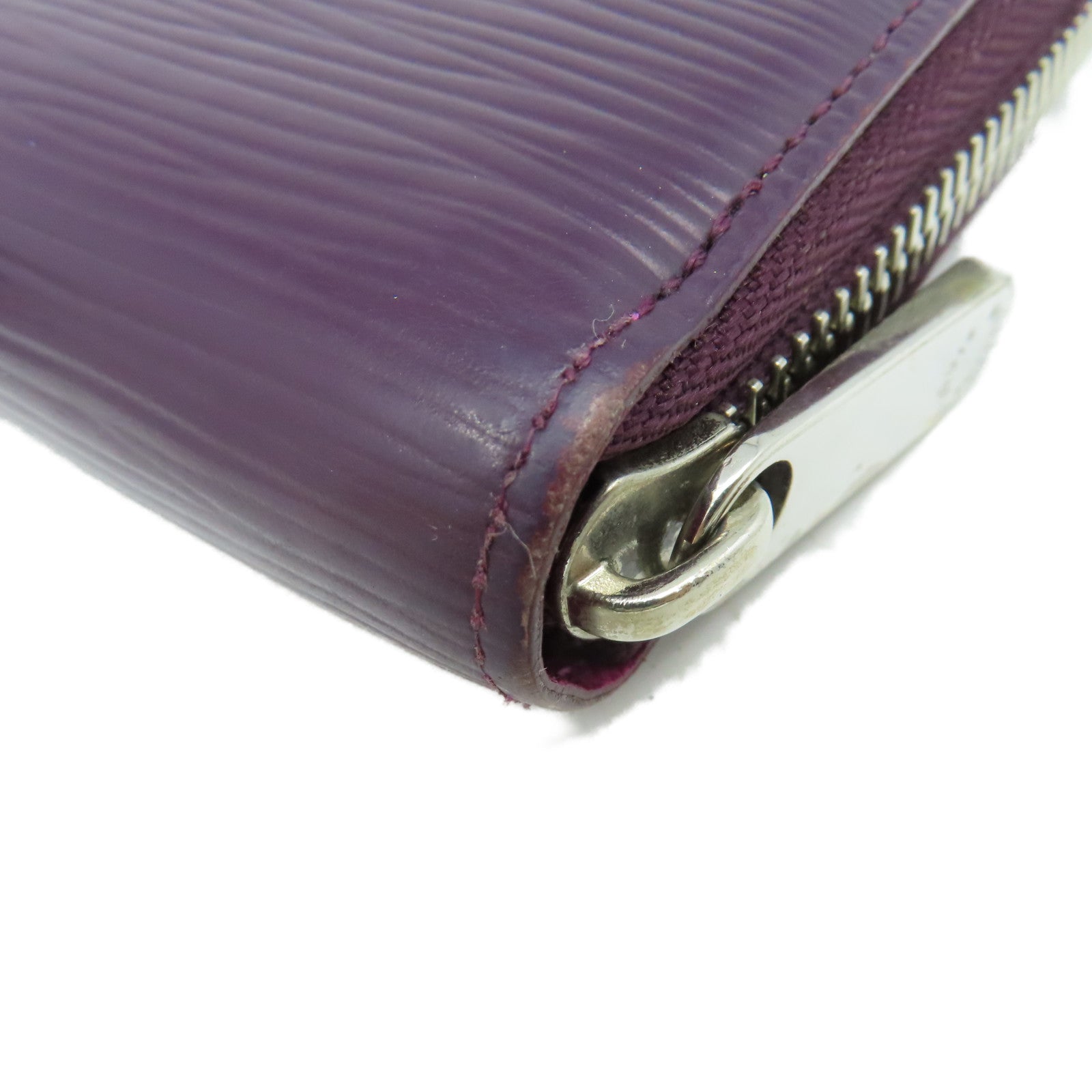 LOUIS VUITTON 【激減優惠】Epi Round Zipper Long Wallet銀扣拉鏈長錢包紫色