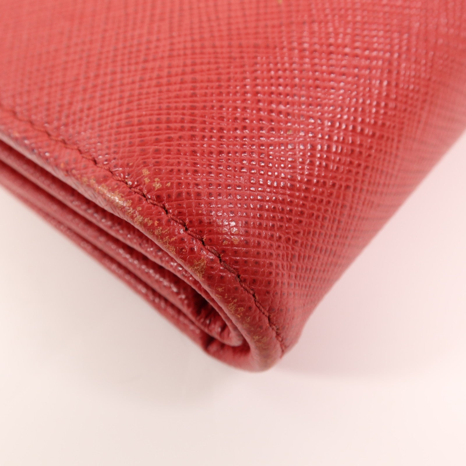 PRADA Saffiano皮革Wallet金扣錢包