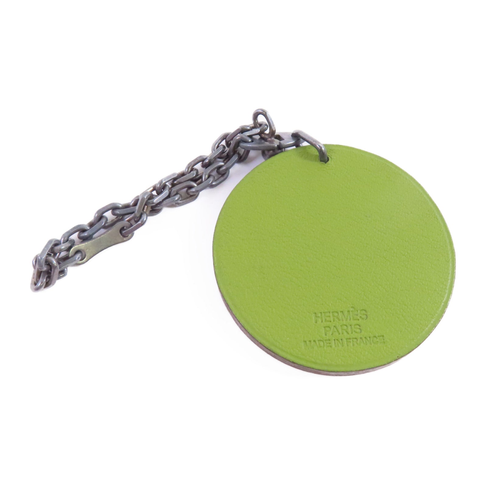 HERMES 牛皮皮革Charm掛飾綠色