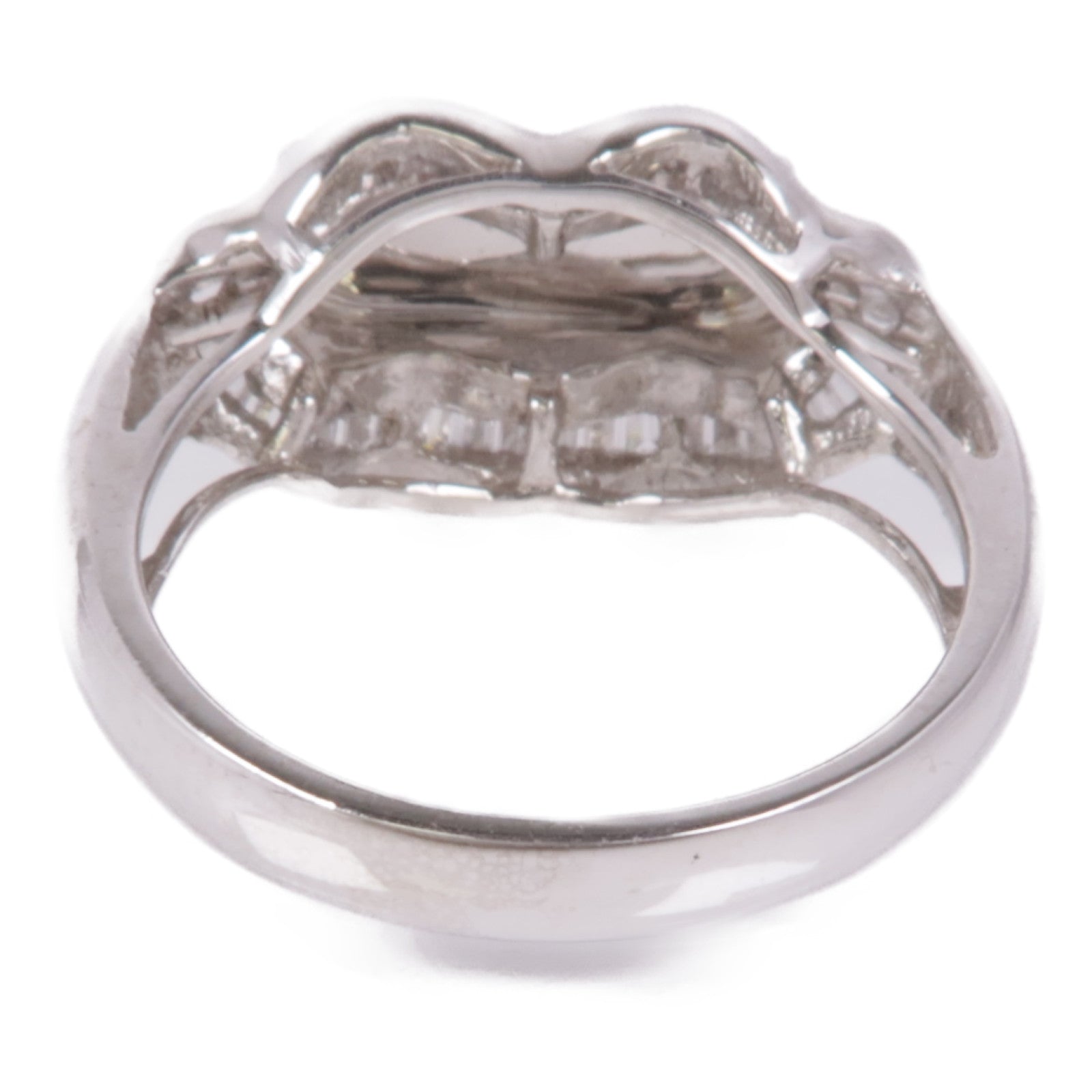 JEWELRY Jade Diamond Ring 18K White Gold US#7