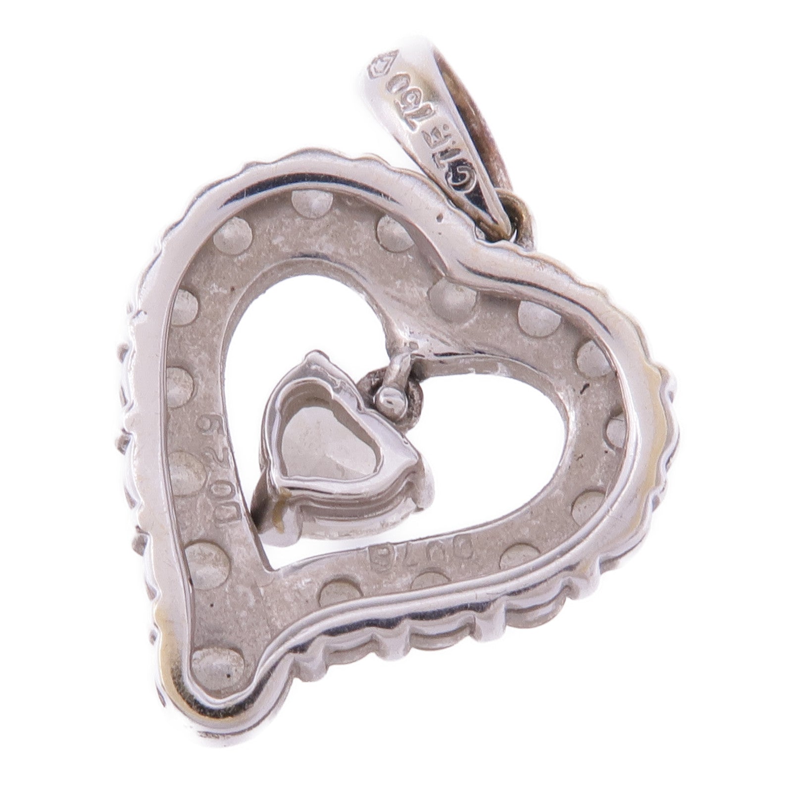 JEWELRY 18K白金Diamond Pendant Top鑽石吊墜