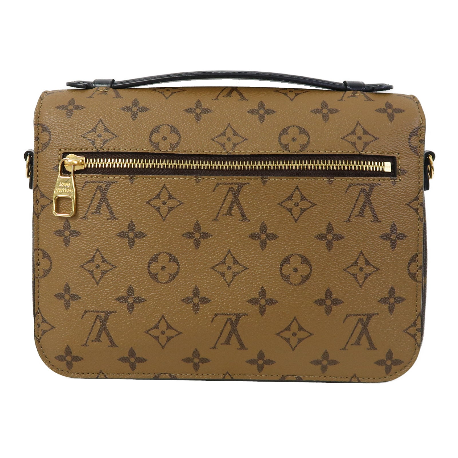 LOUIS VUITTON Monogram Reverse Pochette Metis金扣手挽肩背兩用袋啡色