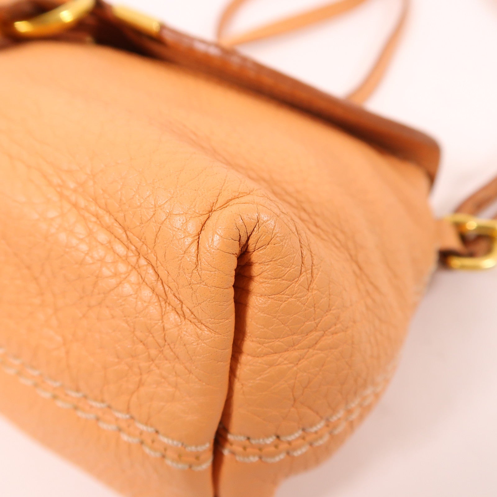 Chloe 牛皮皮革Shoulder Bag金扣肩背袋