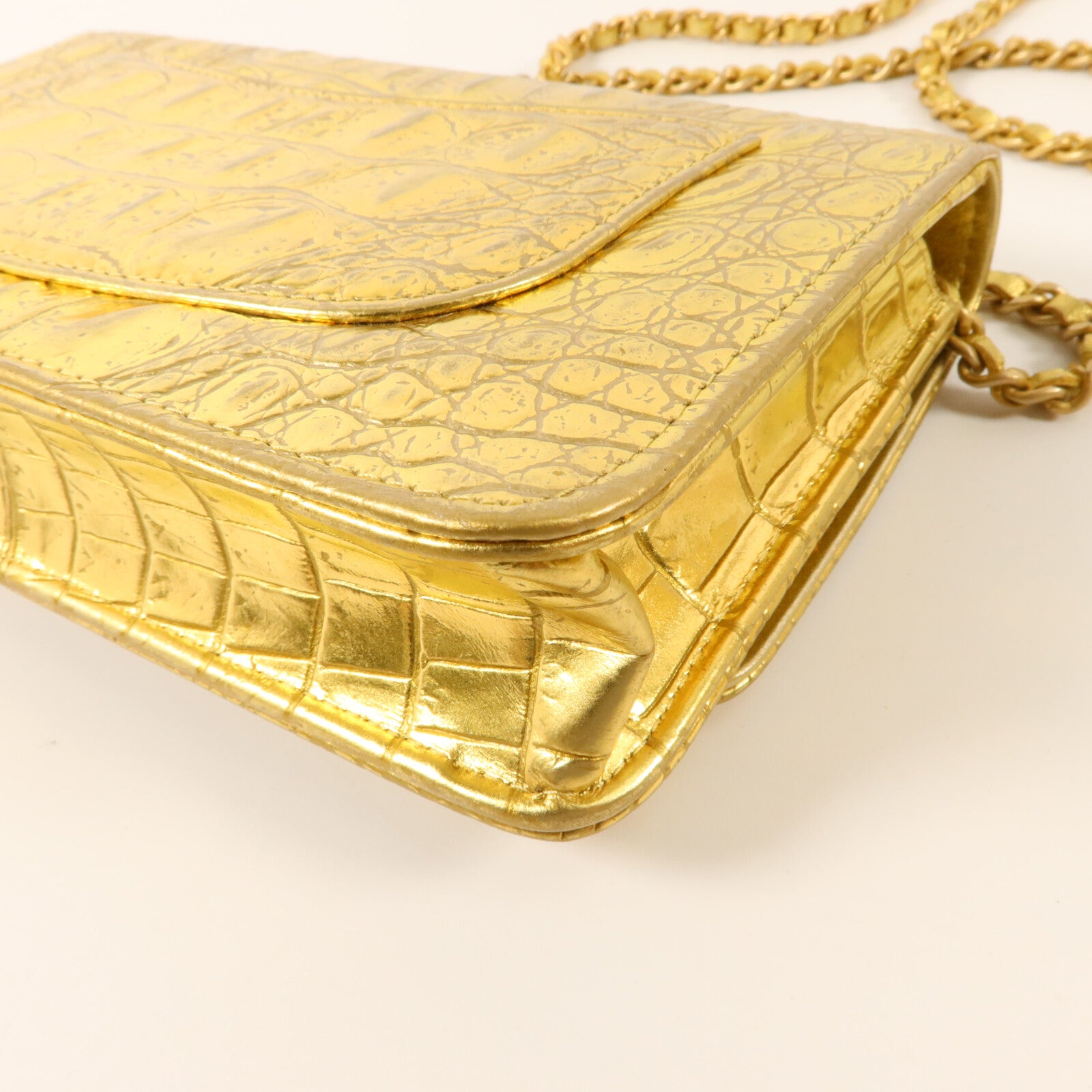 CHANEL 牛皮皮革Wallet On Chain鏈帶肩背袋