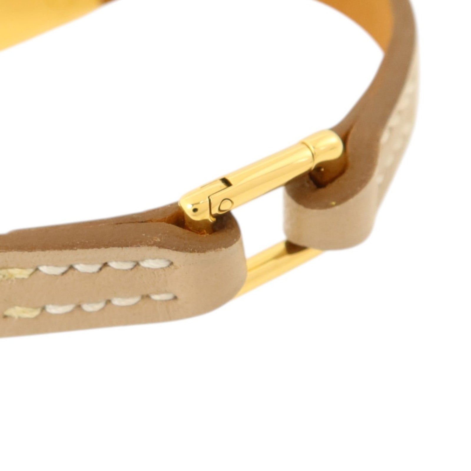 HERMES Swift皮革Rivale Mini Bracelet金扣手鏈