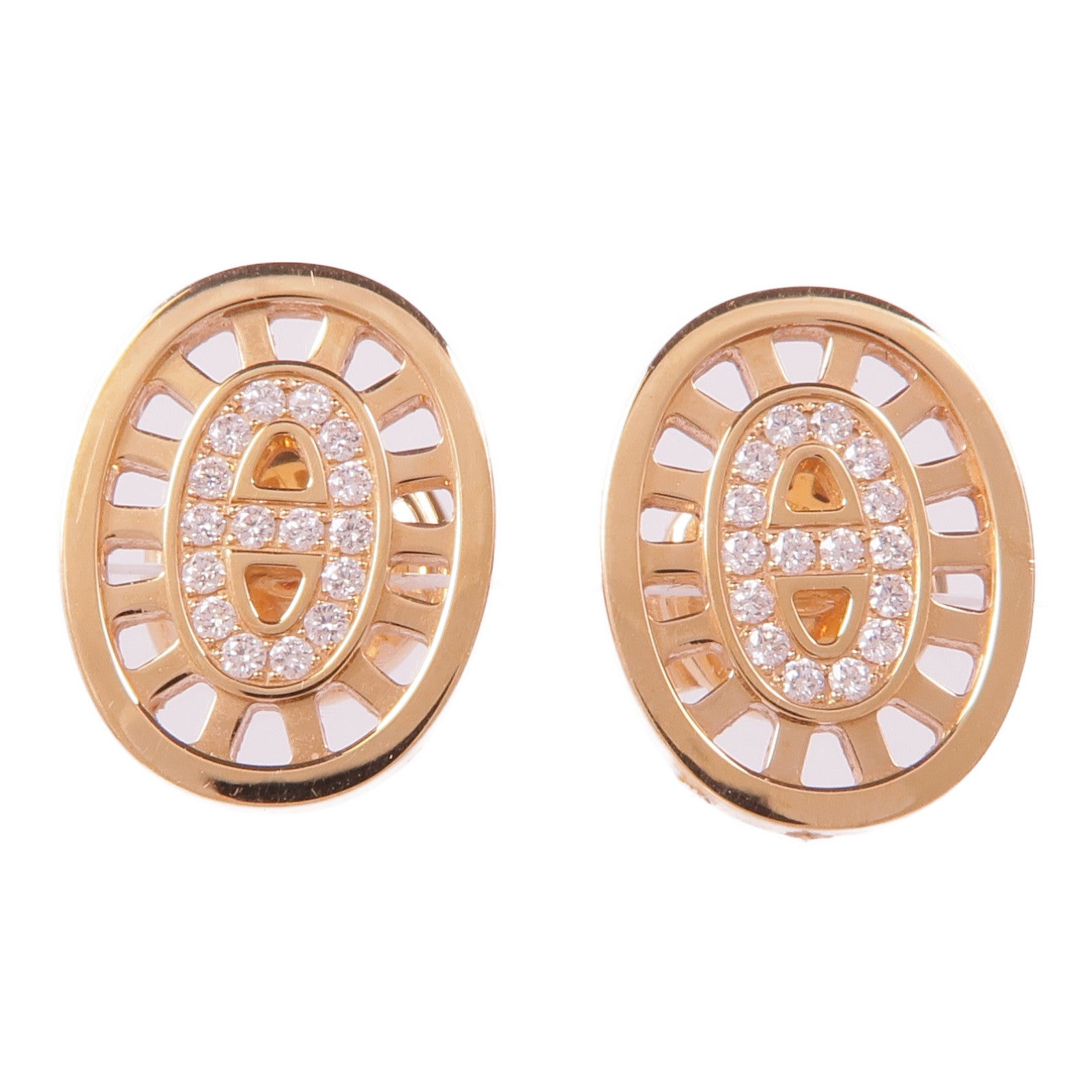 HERMES 【激減優惠】18K玫瑰金Chain D'ance Earrings鑽石耳環
