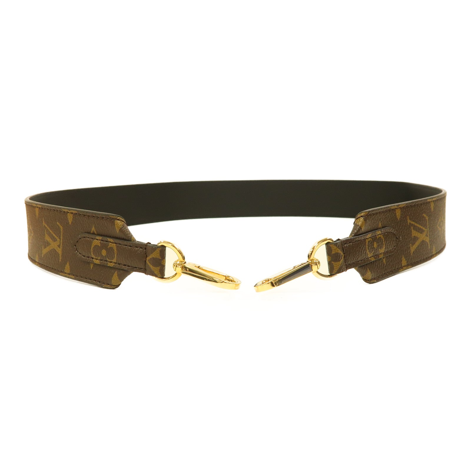 LOUIS VUITTON Monogram Shoulder Strap金扣肩帶啡色