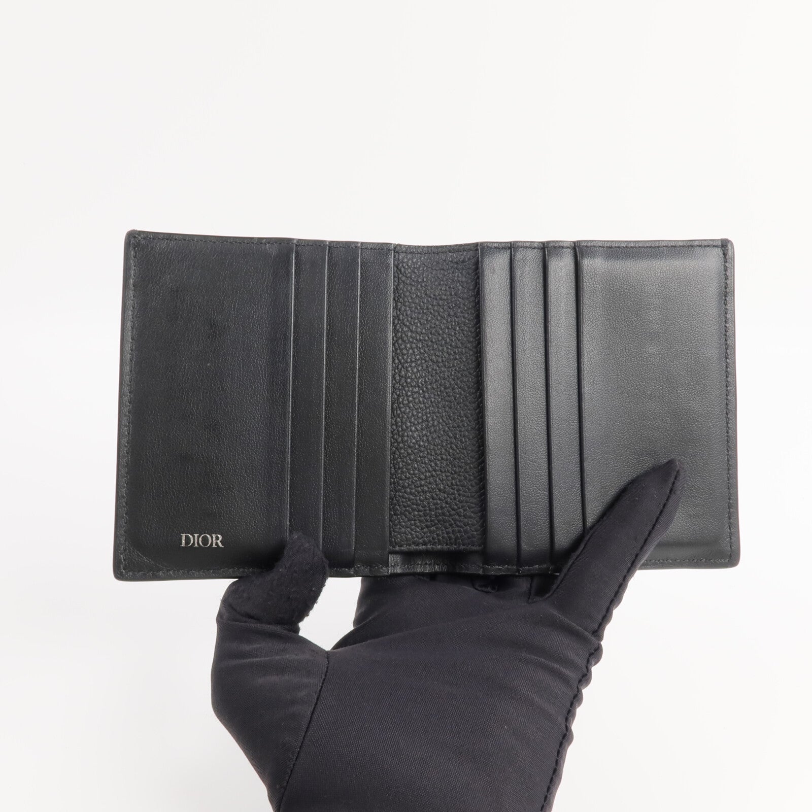 Dior 牛皮皮革Vertical Bifold Wallet錢包