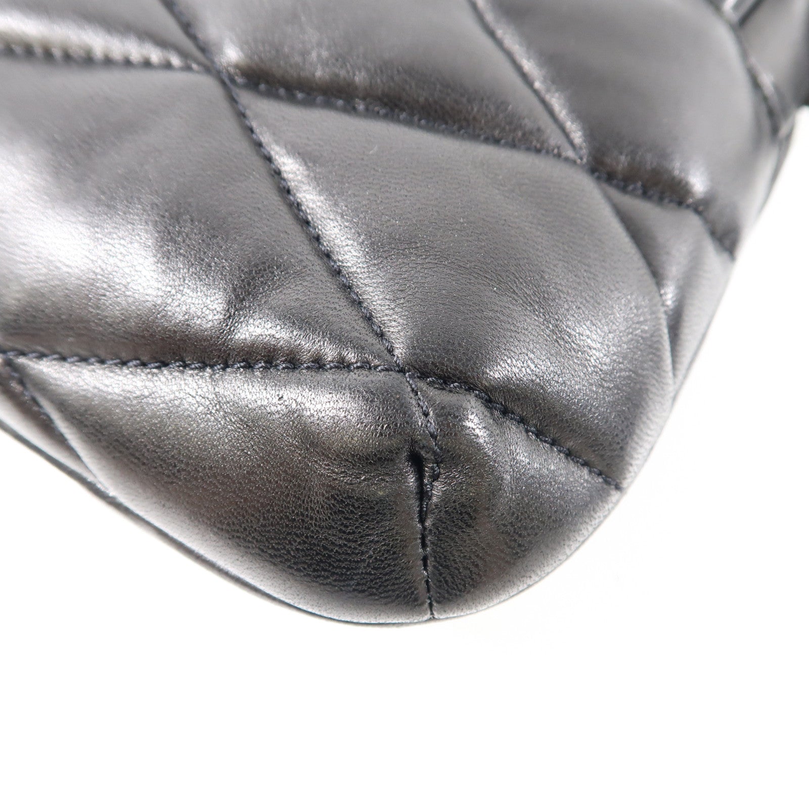 SAINT LAURENT 羊皮皮革LE57金扣肩背袋黑色