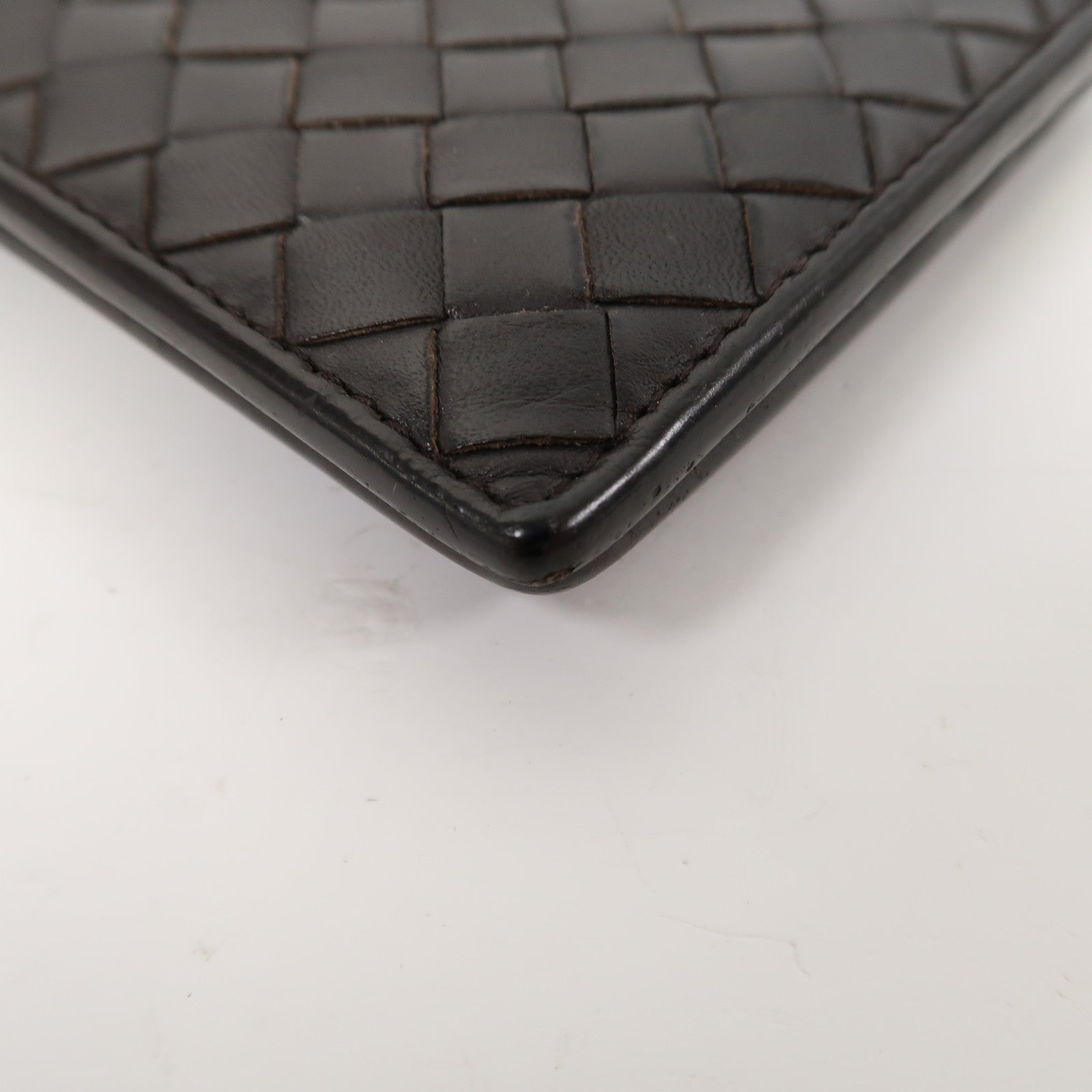 BOTTEGA VENETA 【激減優惠】織紋羊皮皮革Wallet錢包啡色