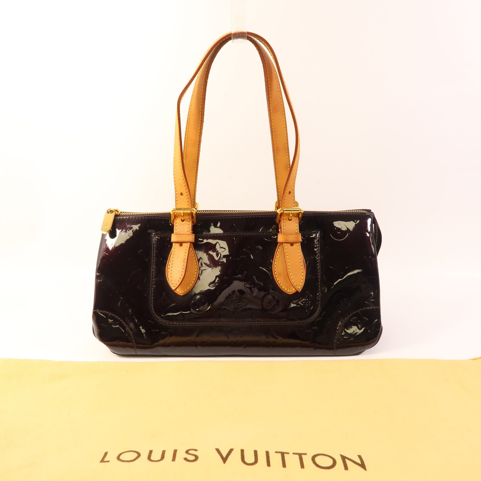 LOUIS VUITTON Vernis Rosewood Avenue金扣手挽袋