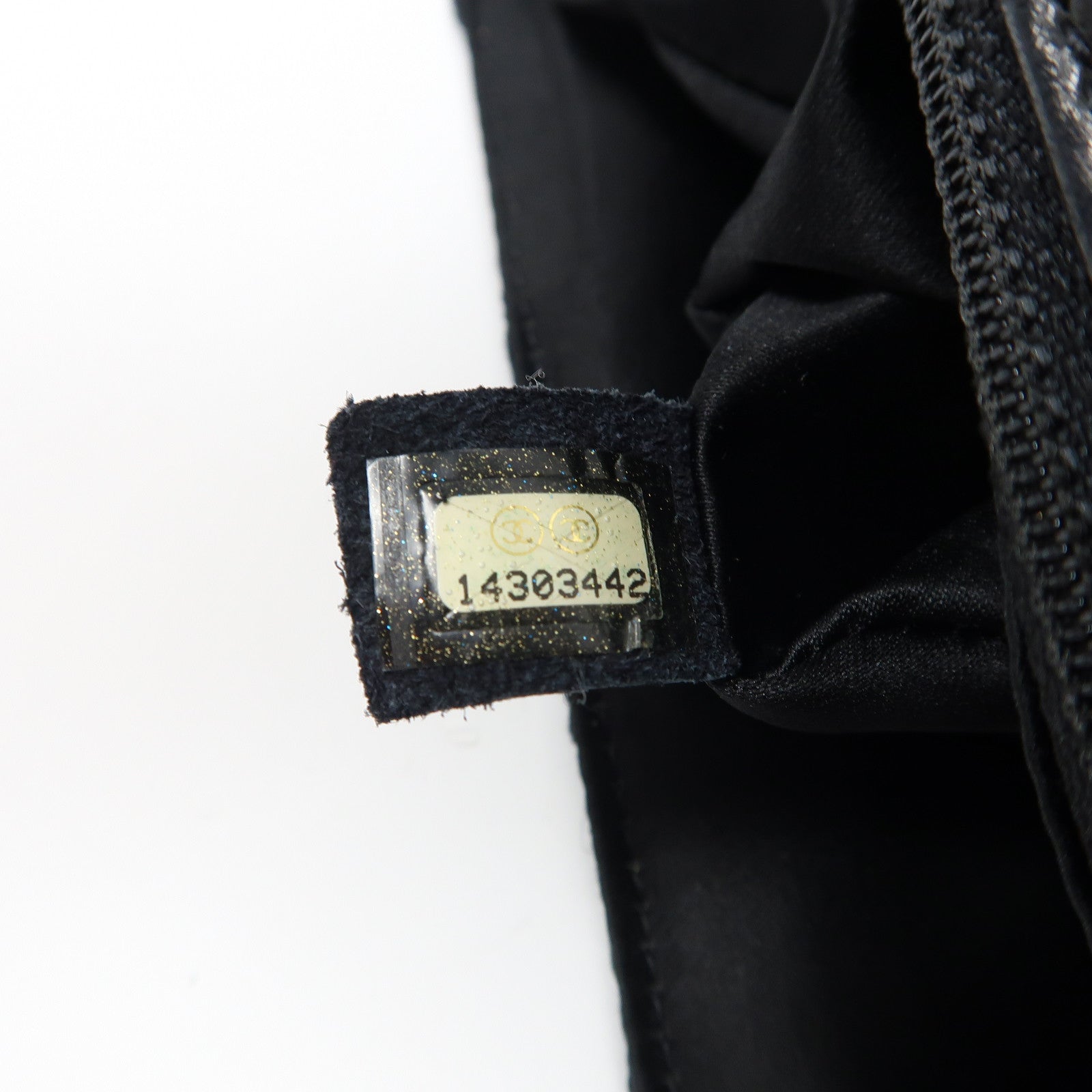 CHANEL 【激減優惠】菱格棉布Chain Shoulder銀扣鏈帶肩背袋黑色