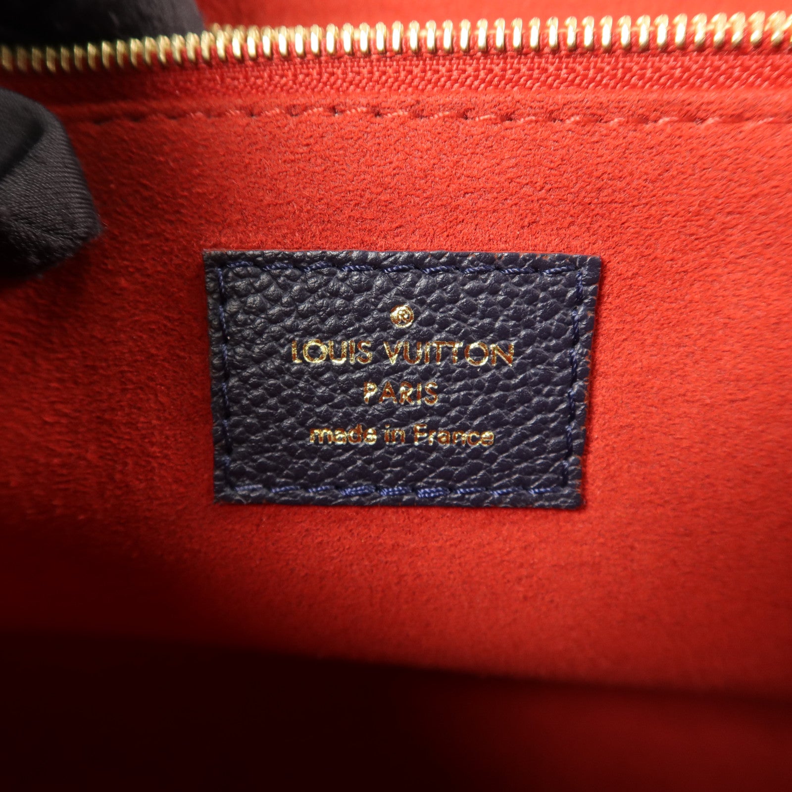 LOUIS VUITTON Monogram Empreinte Vavin PM肩背袋深藍色