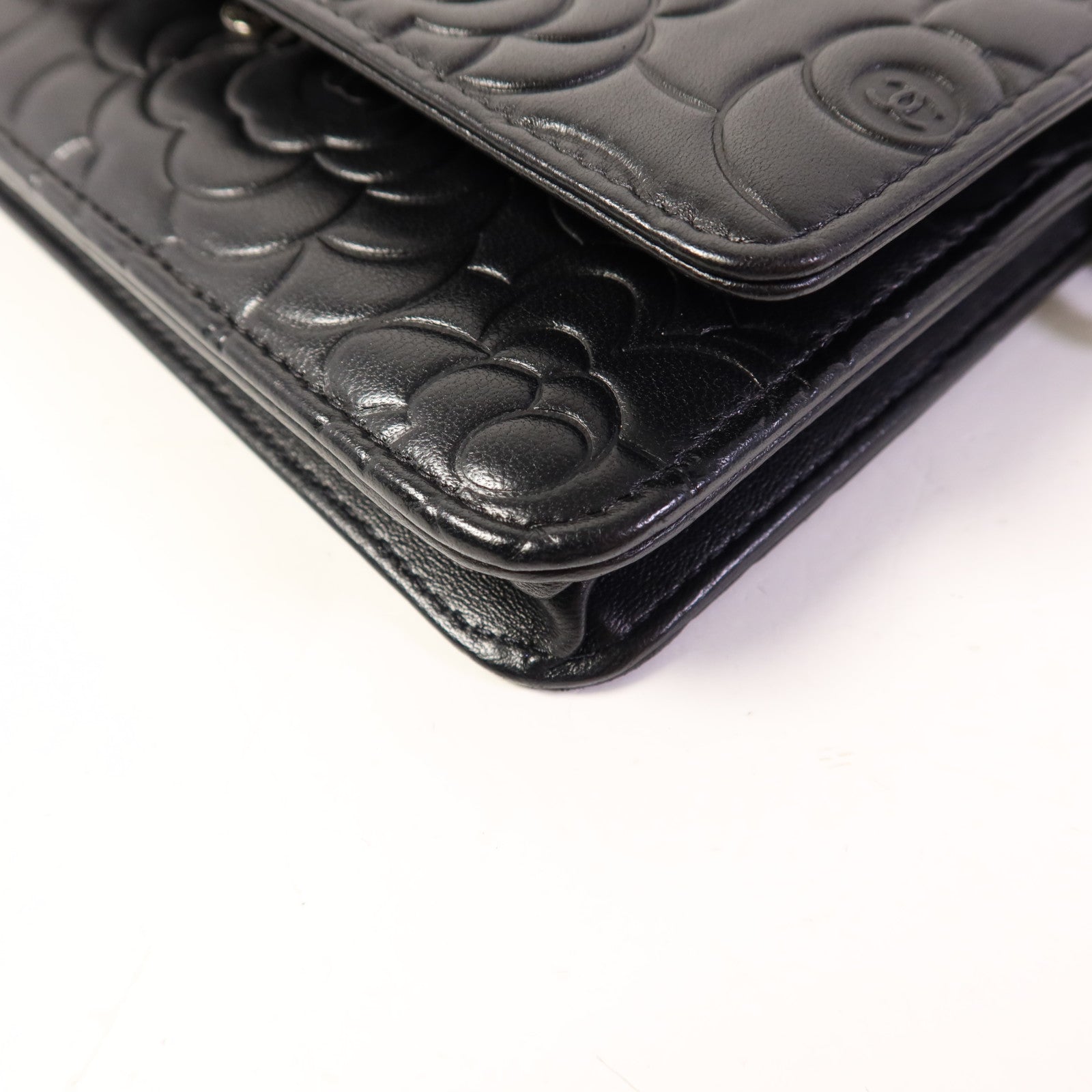 CHANEL 羊皮皮革WOC Wallet On Chain銀扣鏈帶肩背袋