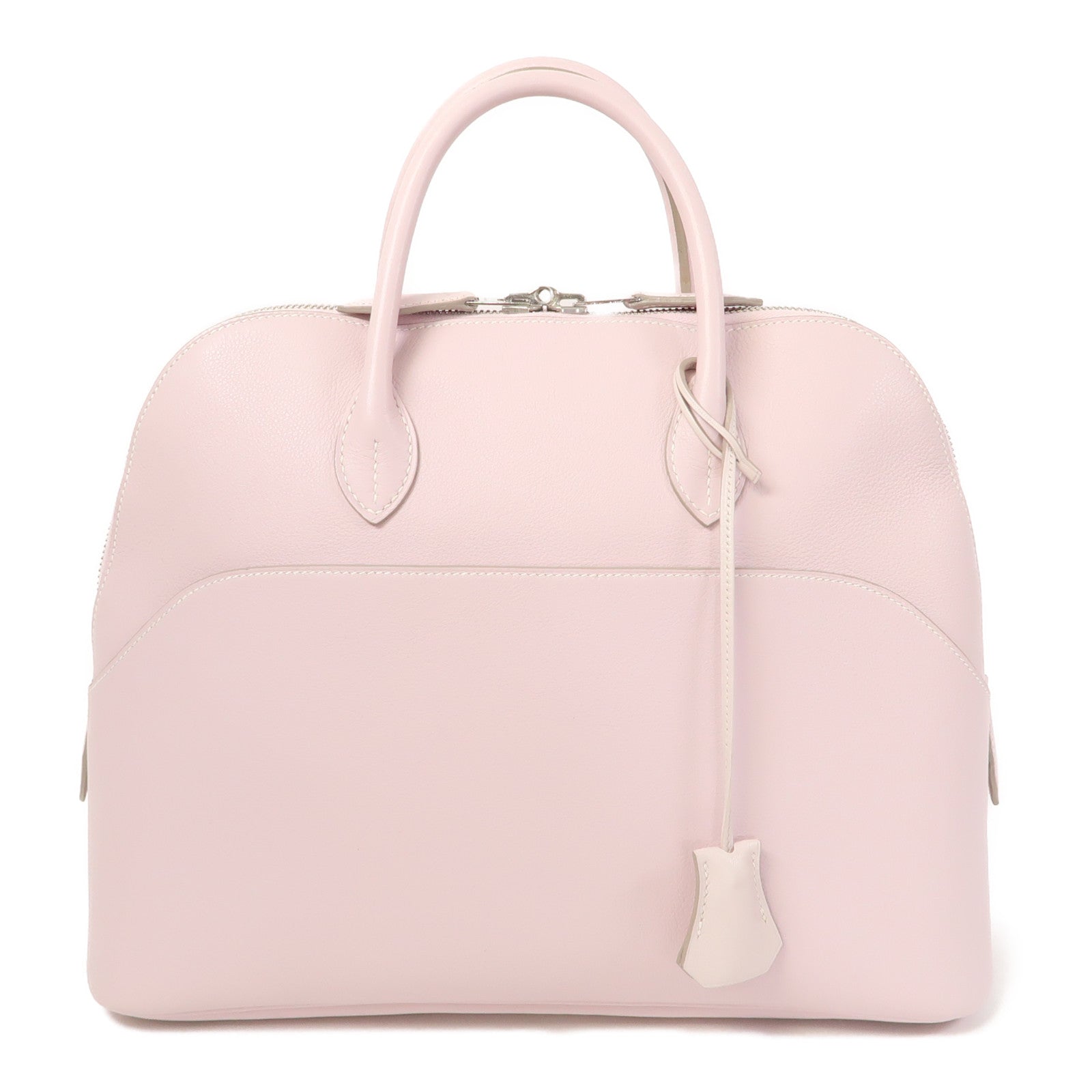 HERMES 【激減優惠】Swift皮革Bolido 1923 30銀扣手挽袋Rose Dragee粉紅色