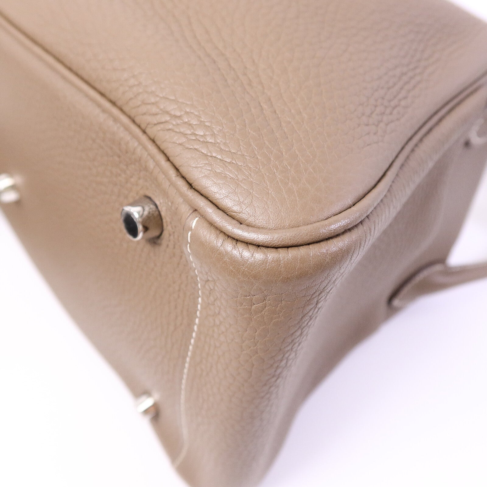 HERMES Clemence皮革Lindy 30手挽肩背兩用袋Etoupe