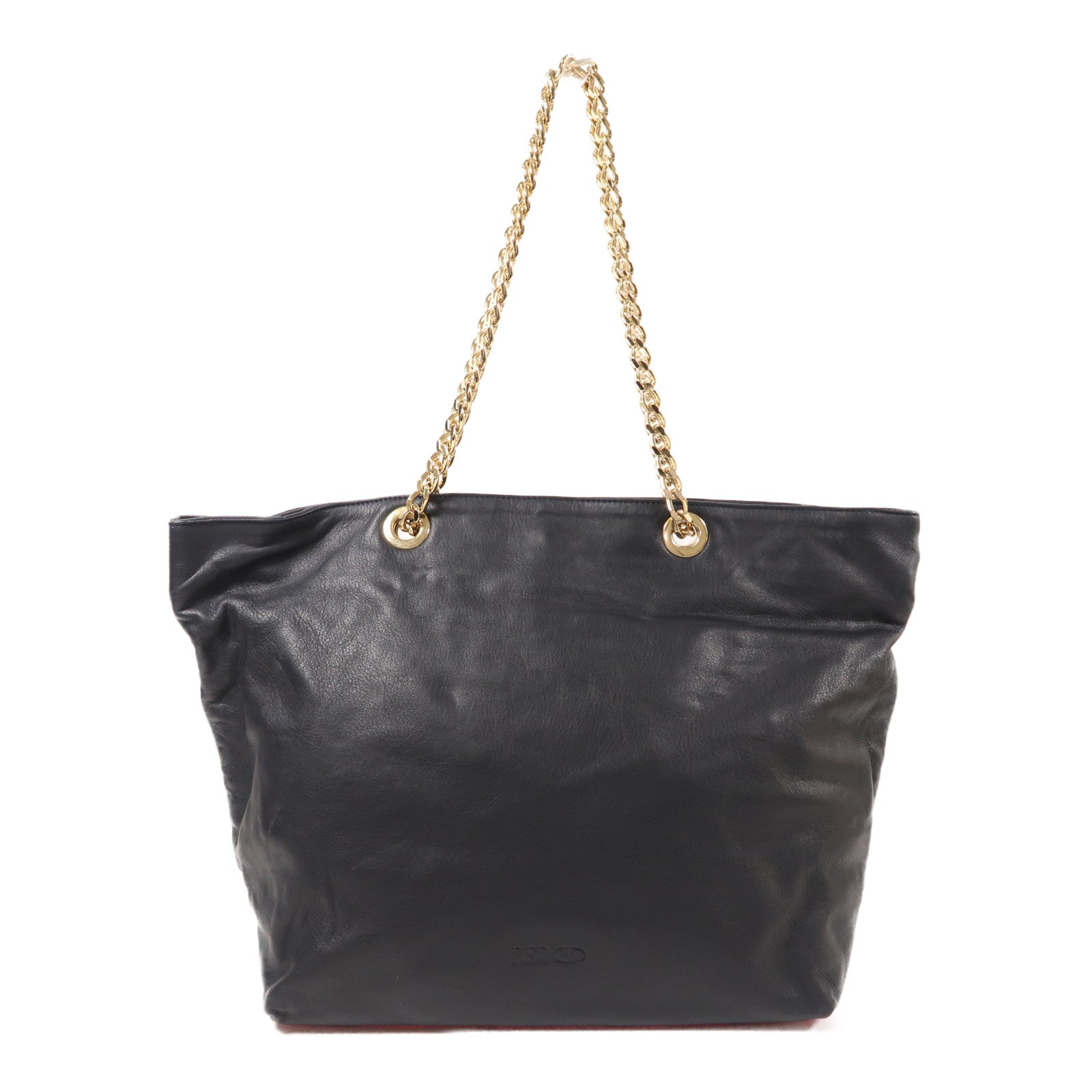 Valentino 牛皮皮革Chain Shoulder金扣肩背袋